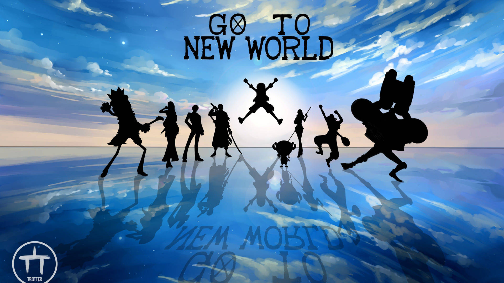One Piece Gaan Na Nuwe Wêreld-agtergrond.