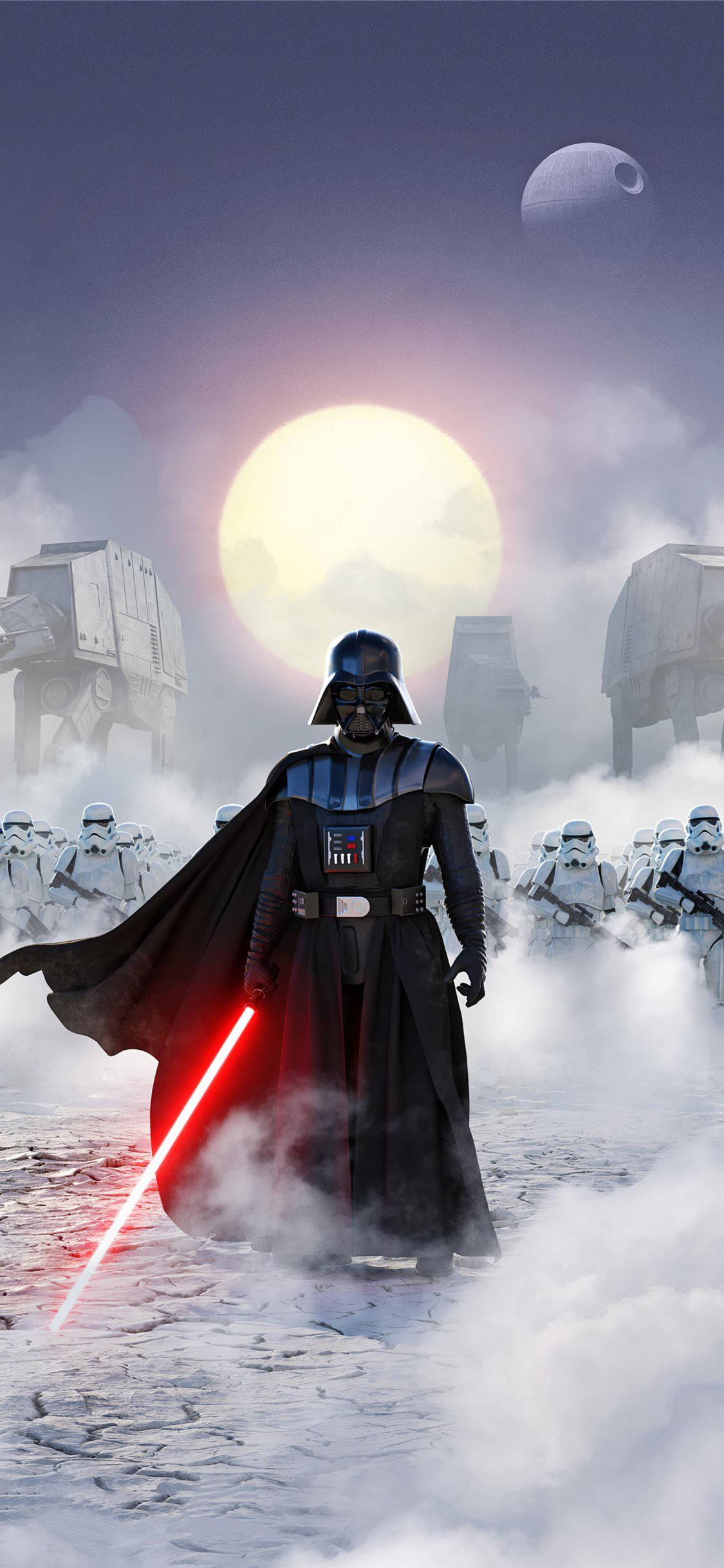 Vader Met Troepe Star Wars 4K iPhone Muurpapier