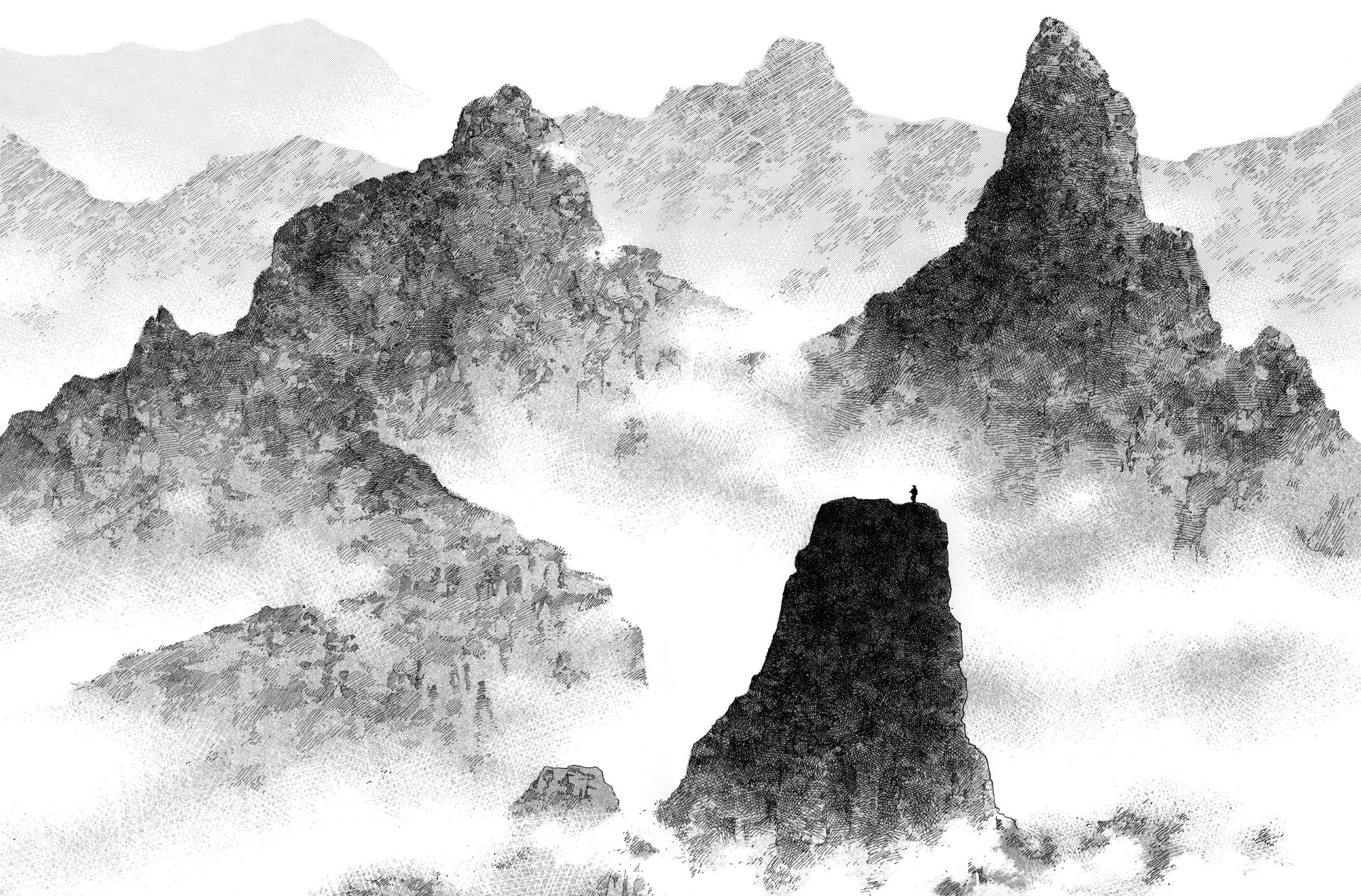 Vagabond Berge Muurpapier