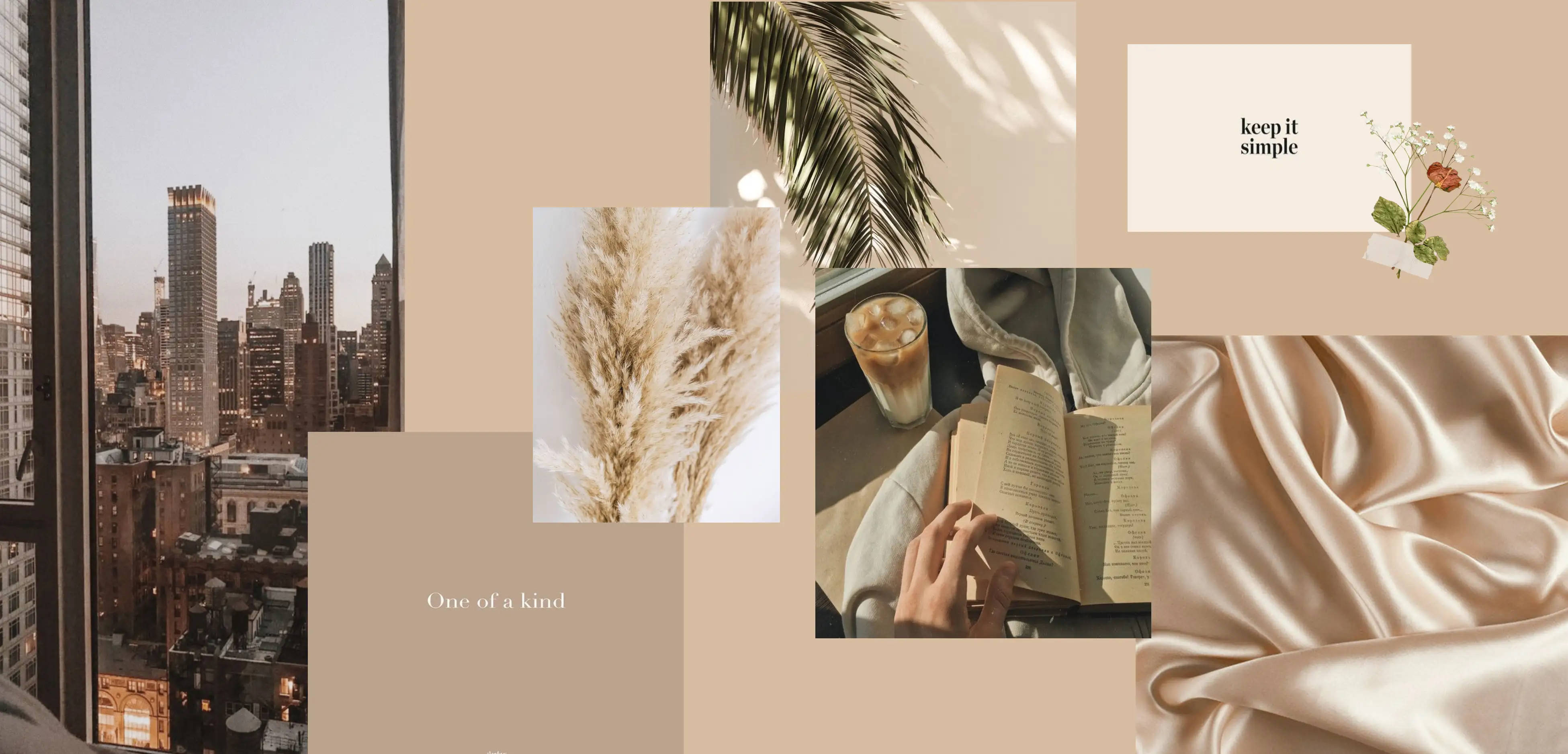 Vakansie Beige Estetiese Skootrekenaar Muurpapier