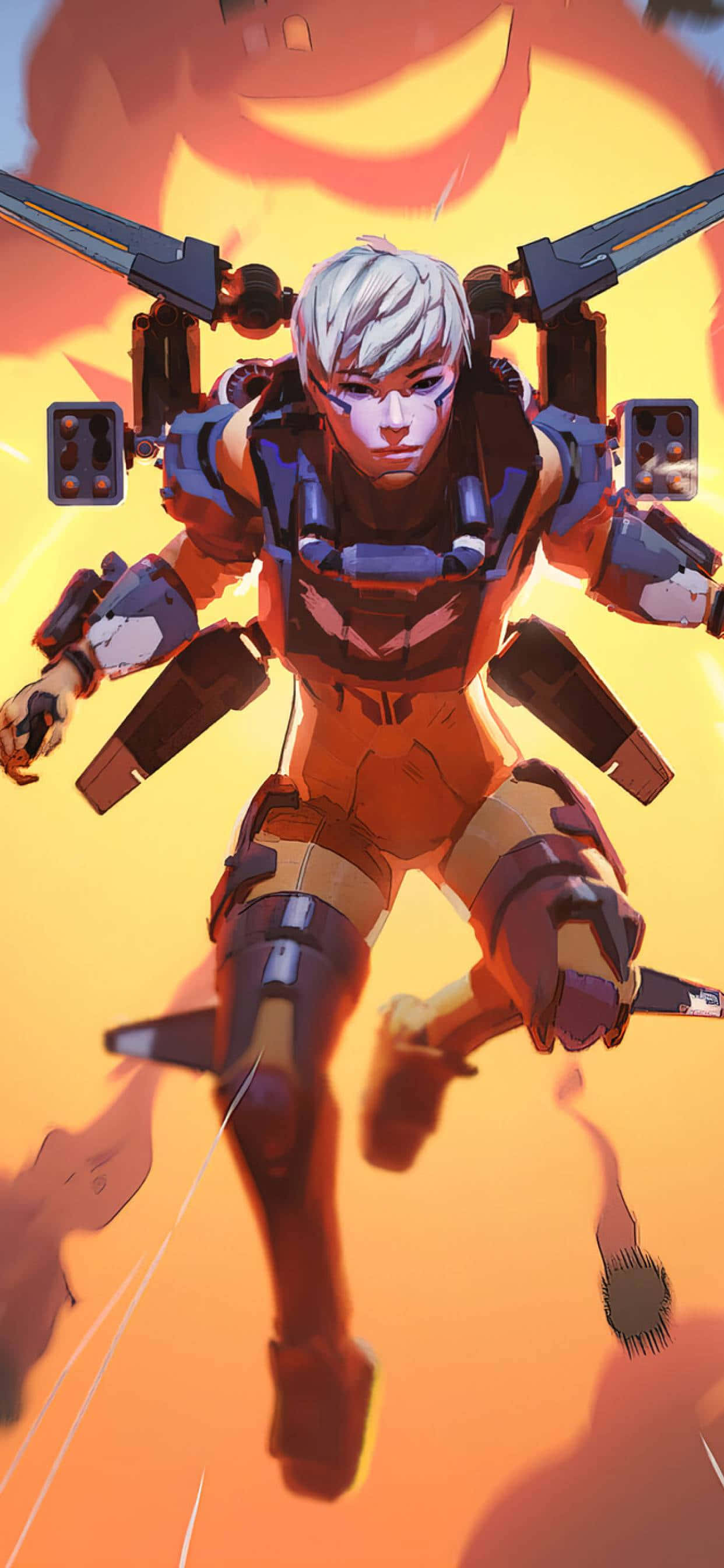 Valkyrie Apex Legends Spring teen Ontploffing Muurpapier