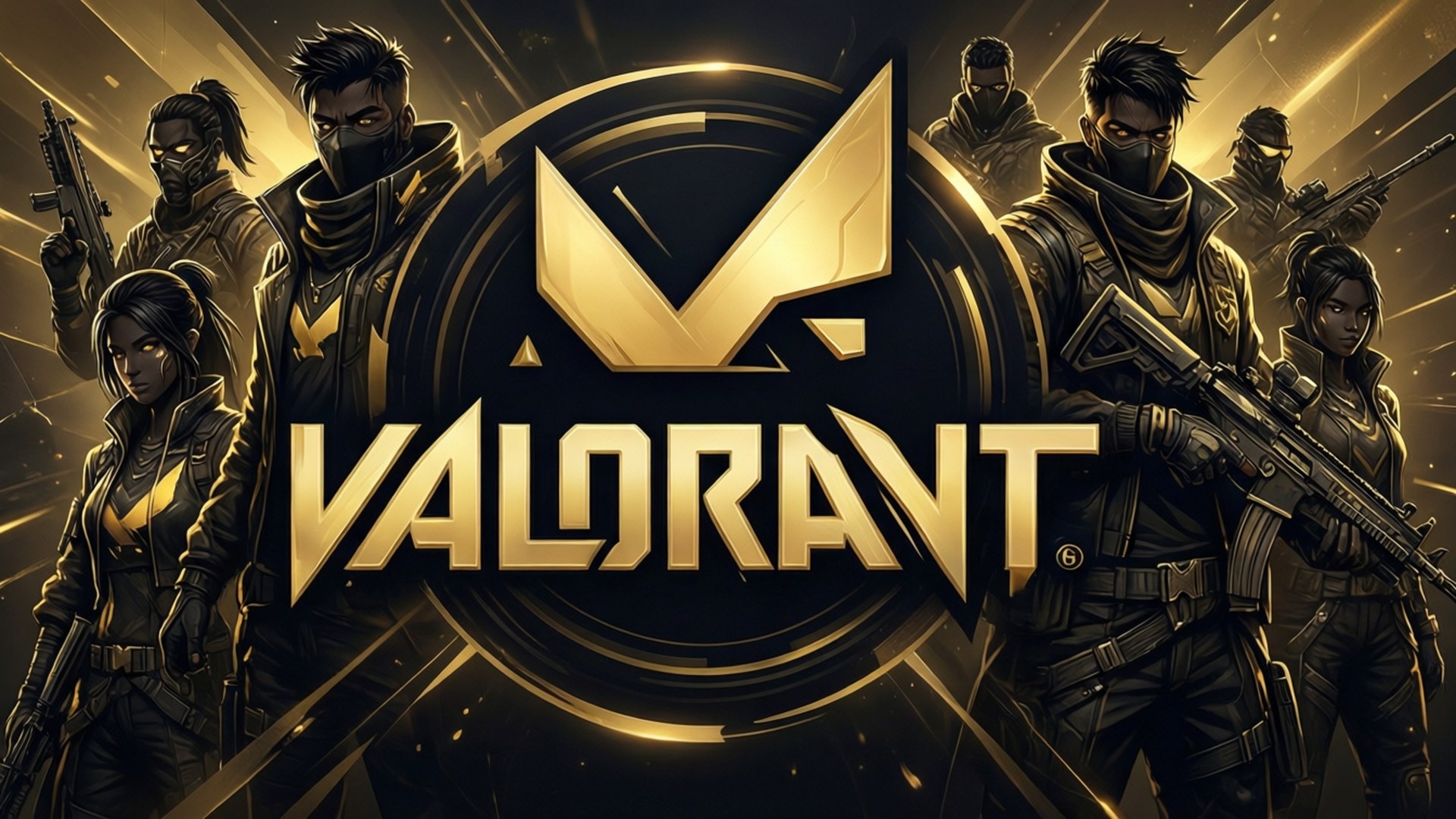 Valorant Logo Elegansie Muurpapier