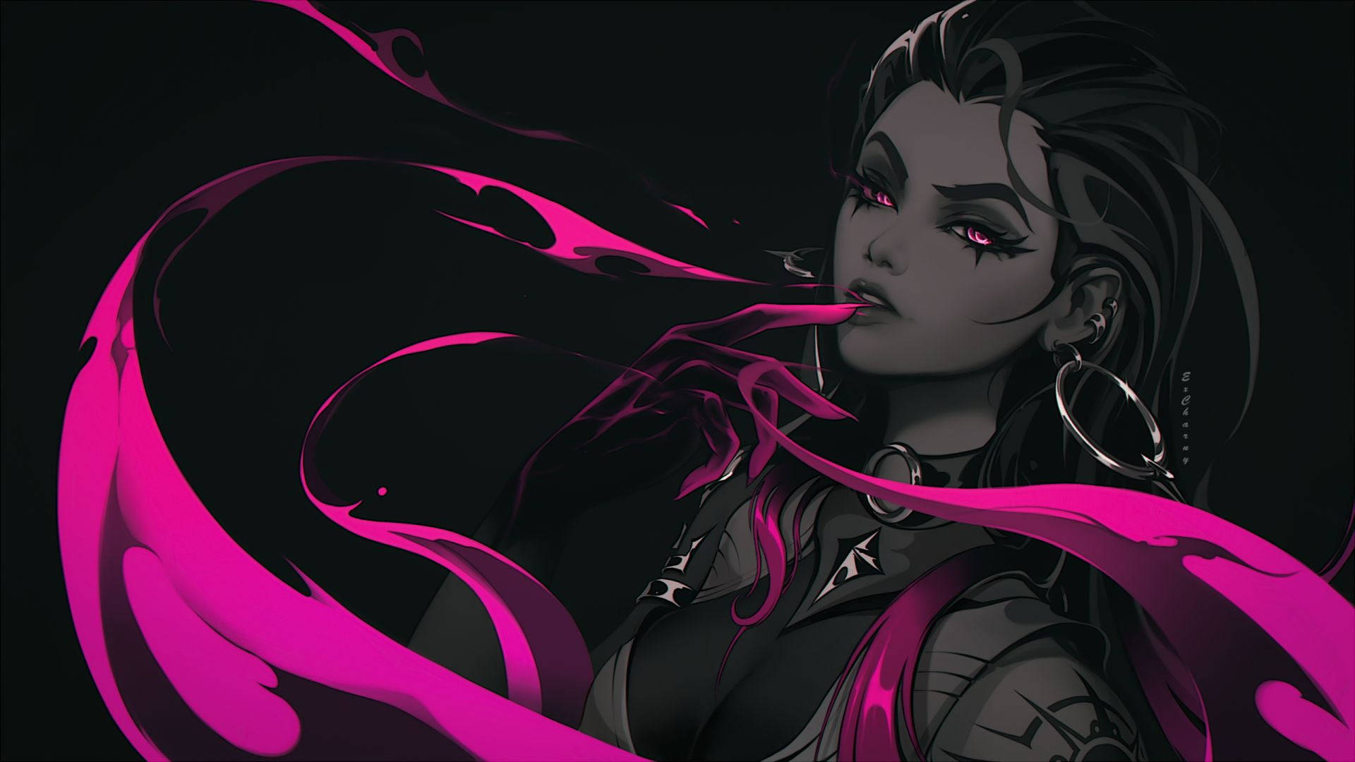 Valorant Reyna 1080p Speletjies Muurpapier