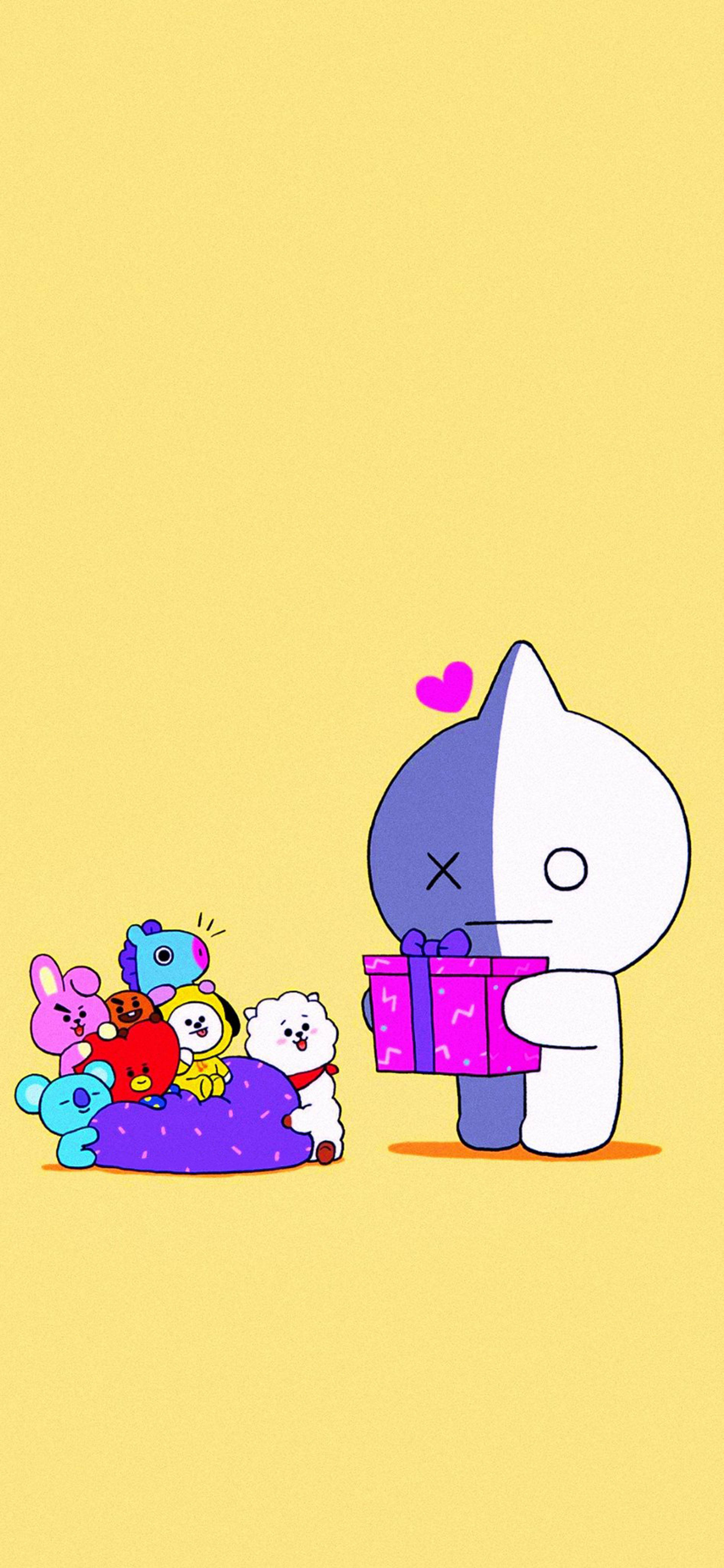 Van BT21 Geskenk Muurpapier
