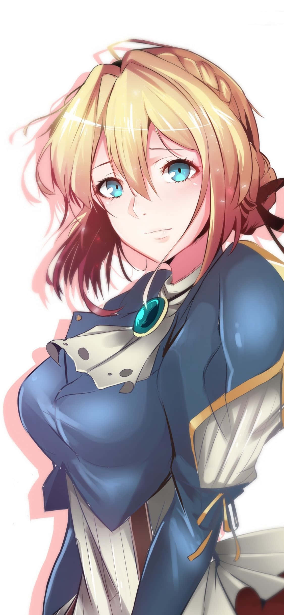 Vas elke oomblik met die Violet Evergarden iPhone Muurpapier