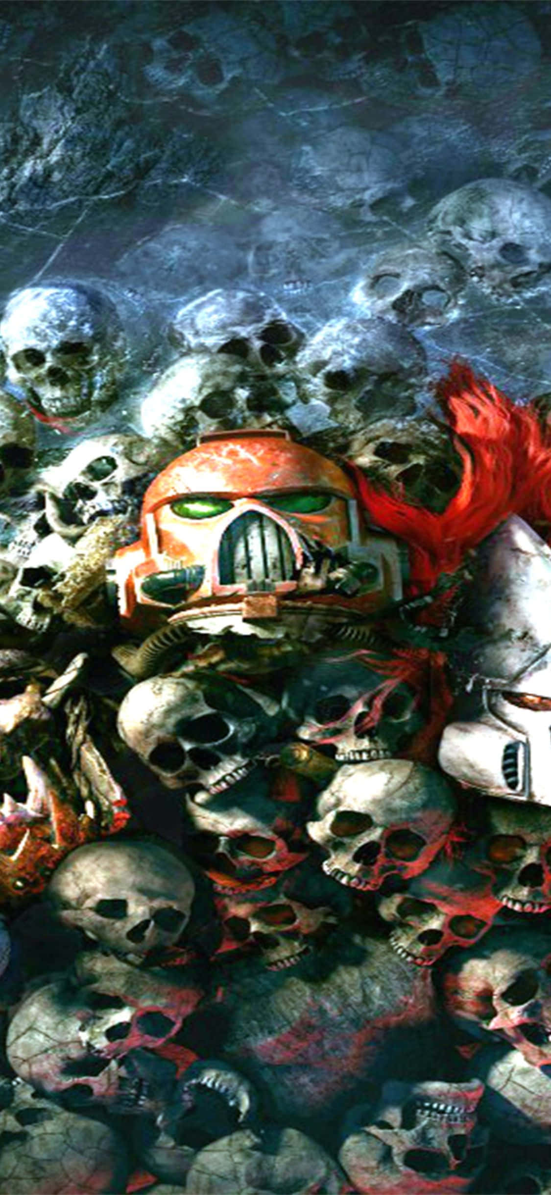 Veg in 'n post-apokaliptiese wêreld met iPhone Xs Dawn Of War III Muurpapier