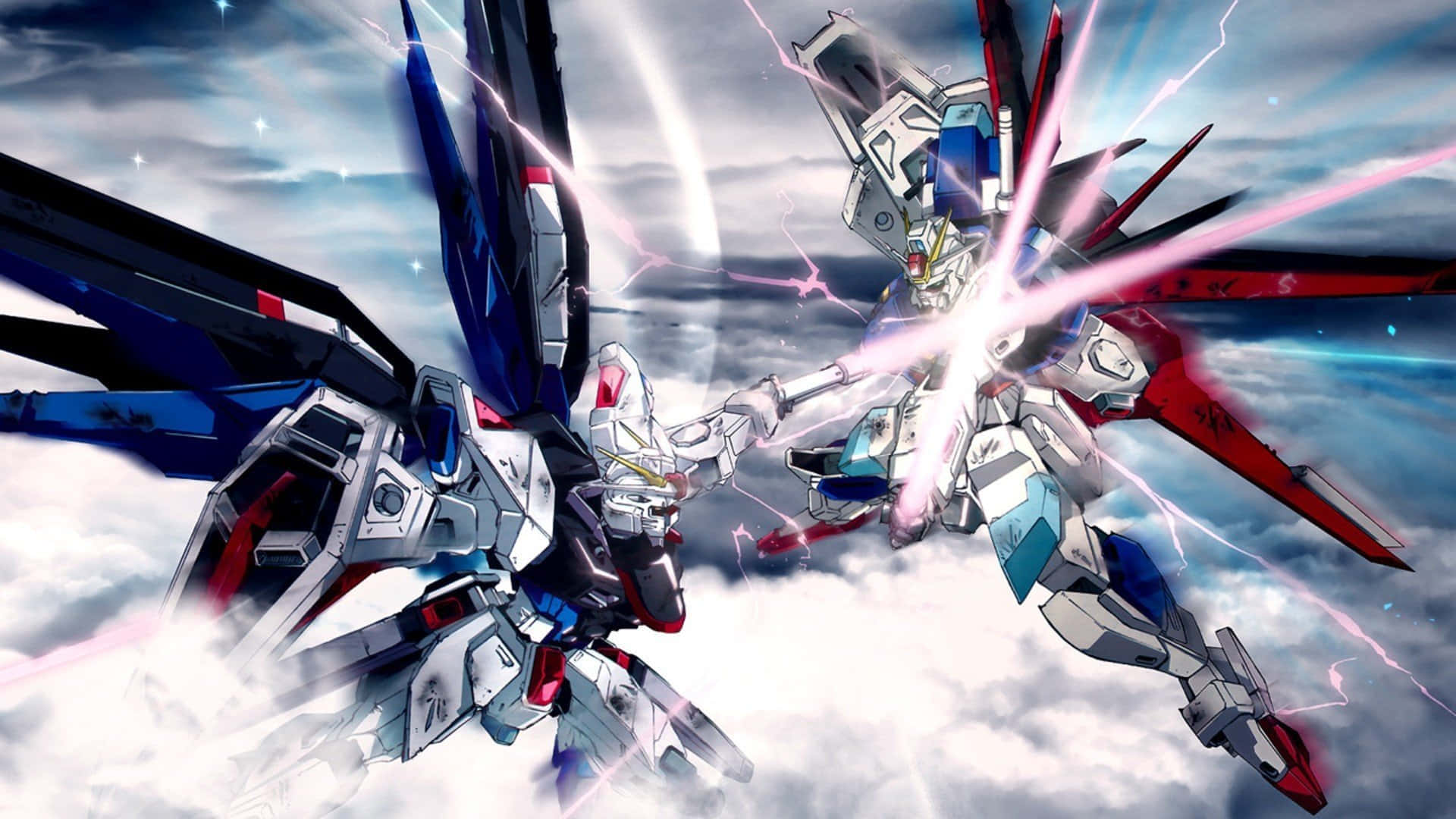Vegende Gundam Buroblad Muurpapier