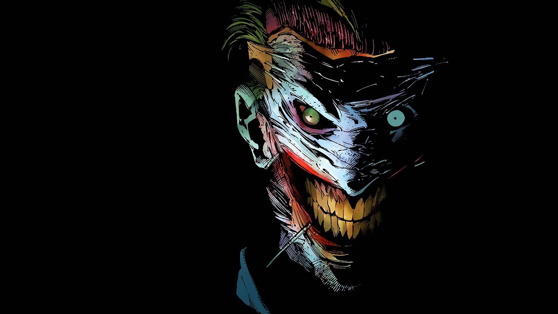 Velafgestroopte Mal Joker-agtergrond