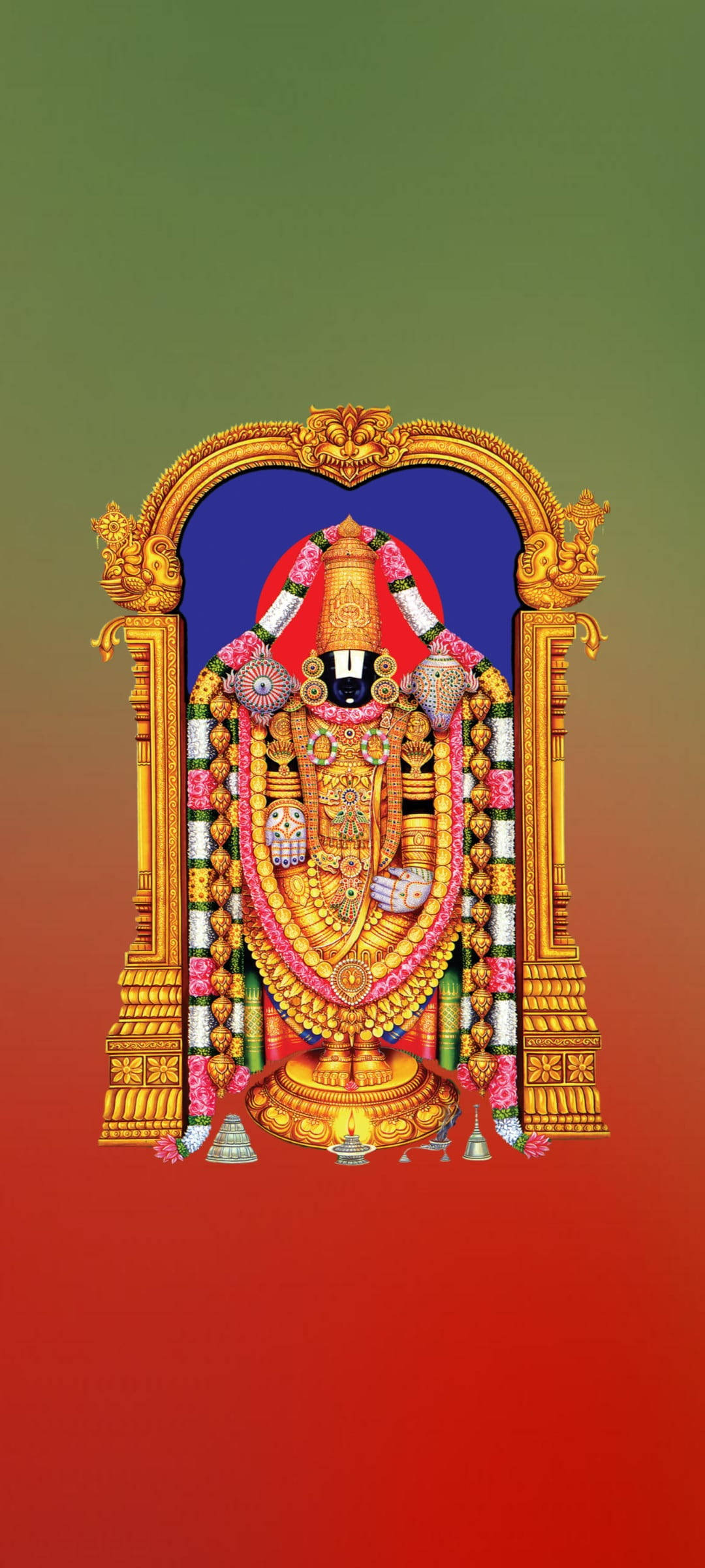 Venkateswara Swamy Hindoe Godheid Muurpapier