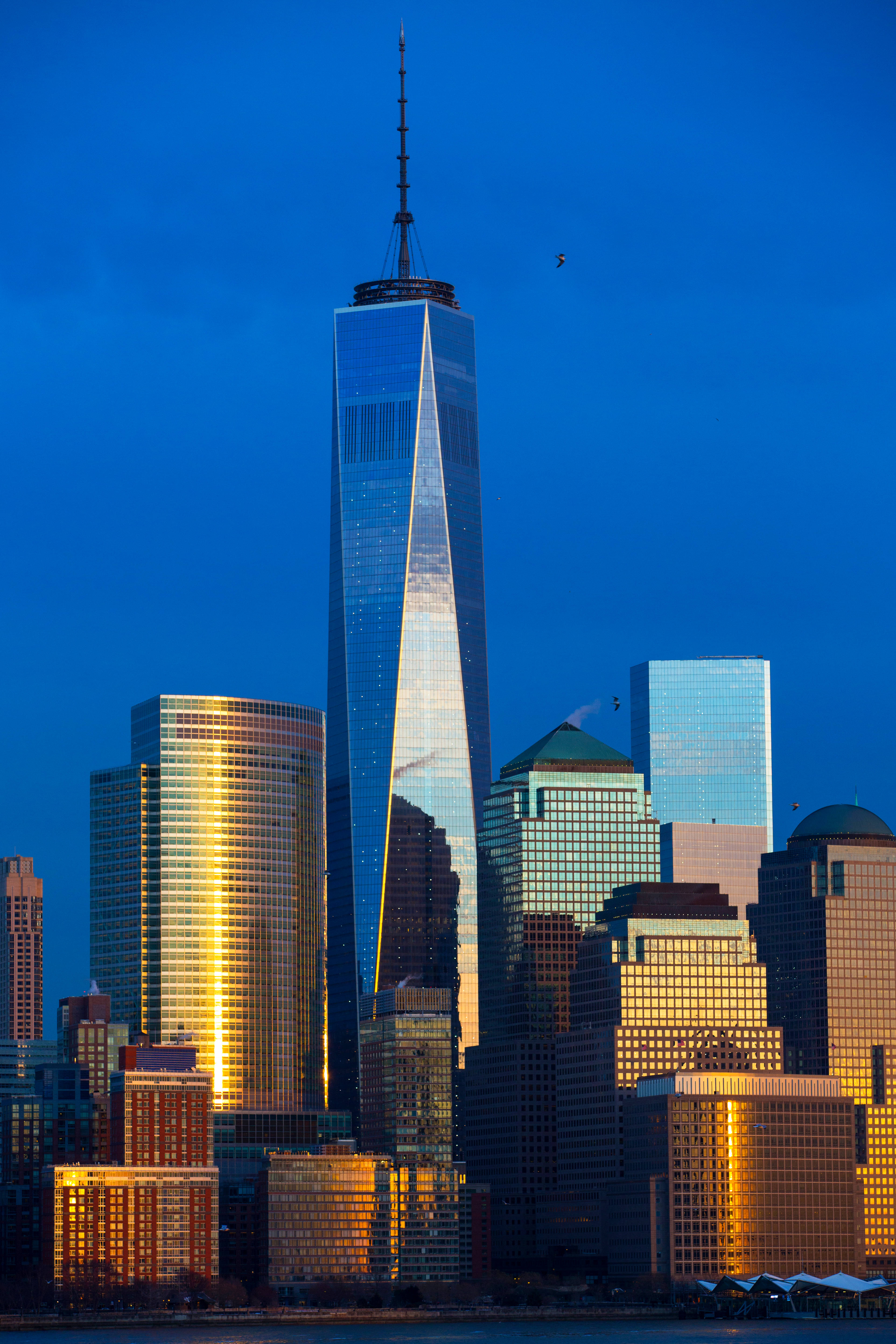 Verduisterde One World Trade Center Muurpapier