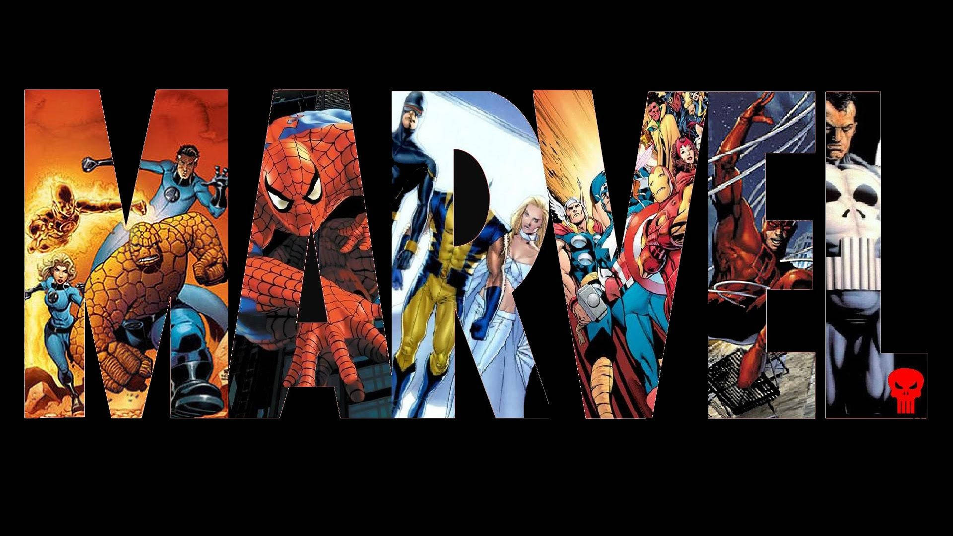 Marvel-superhelde Captain America, Wolverine, Spiderman en ander.