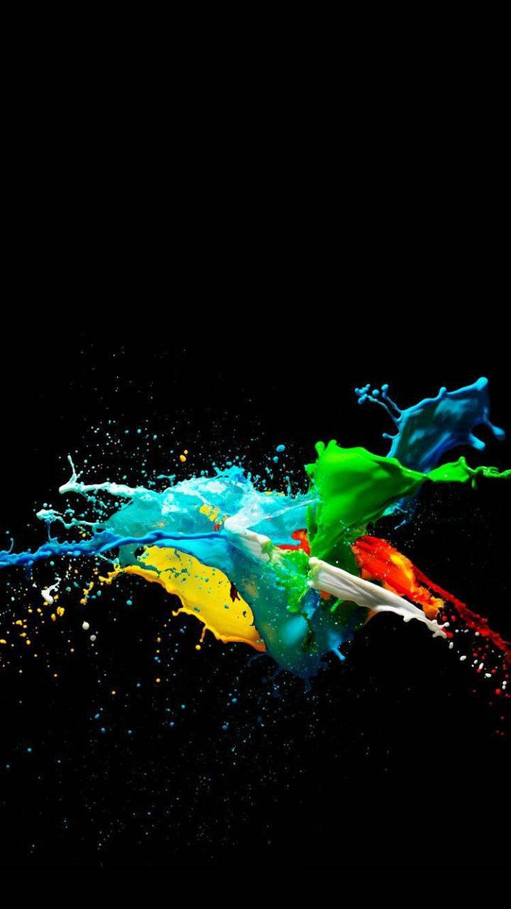 Verfspatsels Oorspronklike iPhone 7 Muurpapier