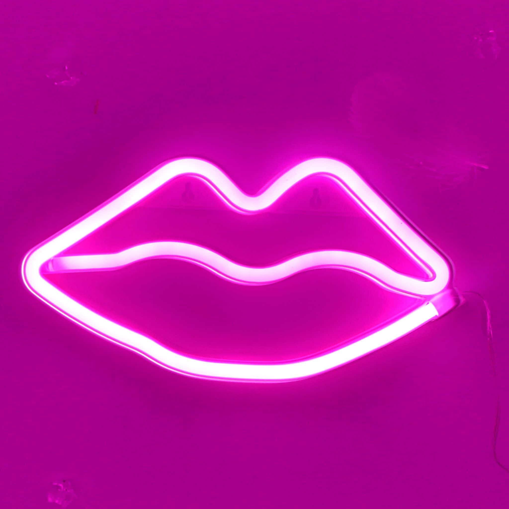 Verhelder jou dag met Neon Pink Aesthetic Muurpapier