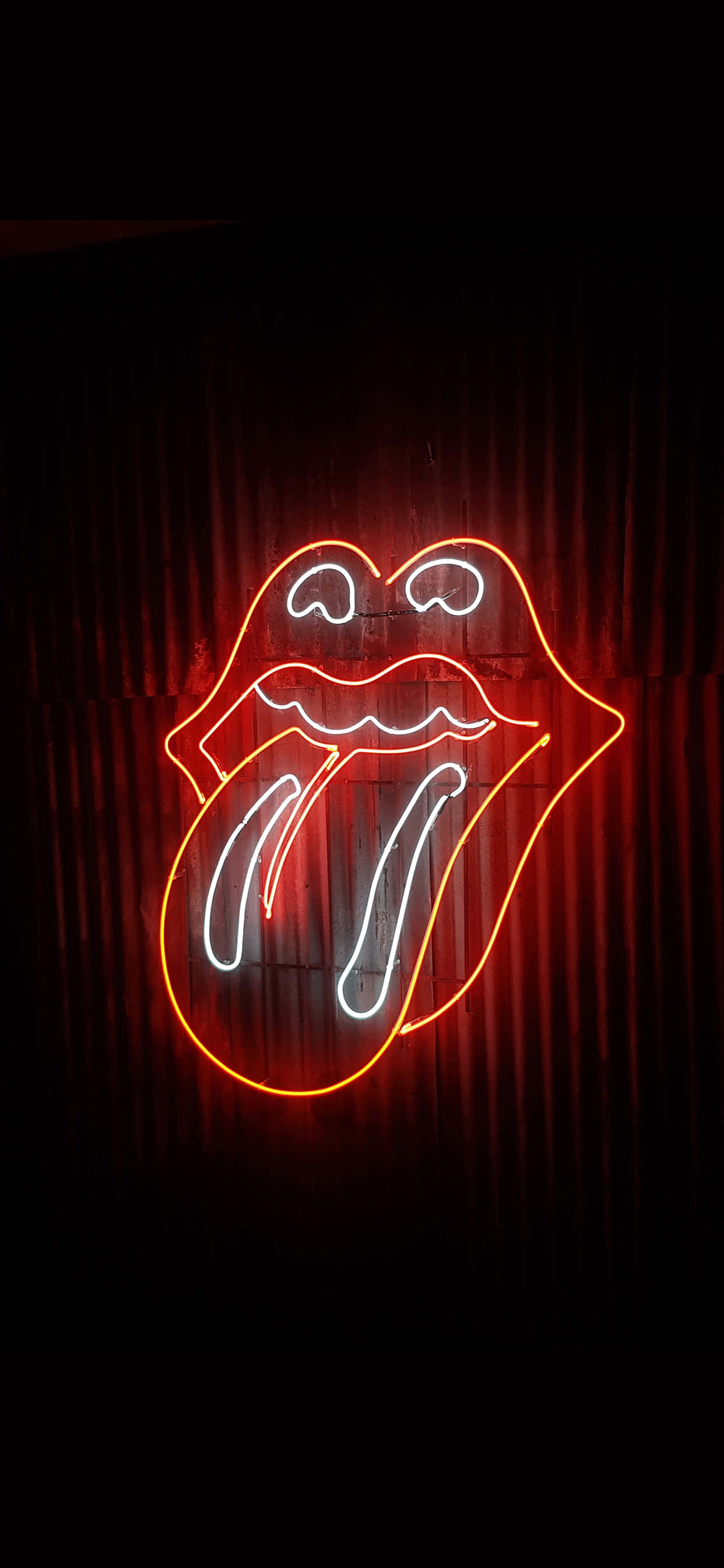 Verhelder jou foon se skerm met 'n verligte neon-agtergrond Muurpapier