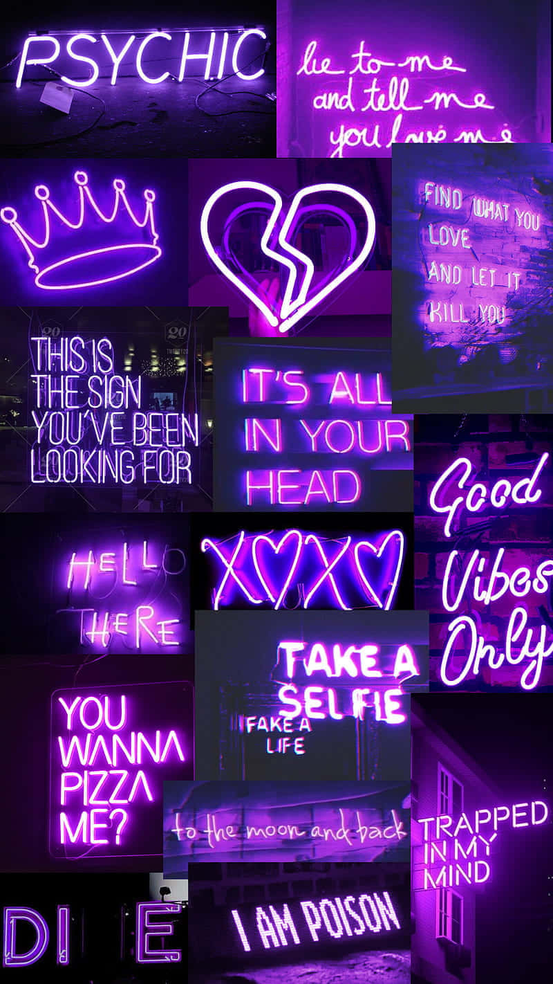 Verhelder jou Ruimte met Neonpers Muurpapier