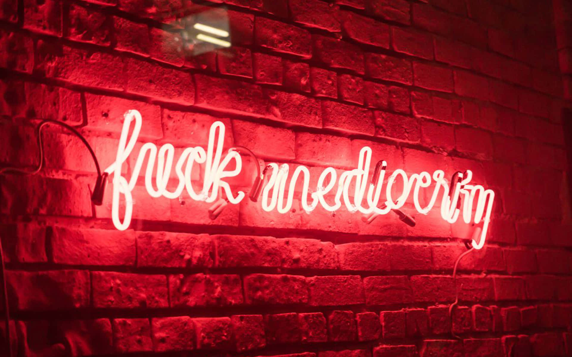 Verhelder jou wêreld met hierdie lewendige Neon Rooi Estetika! Muurpapier