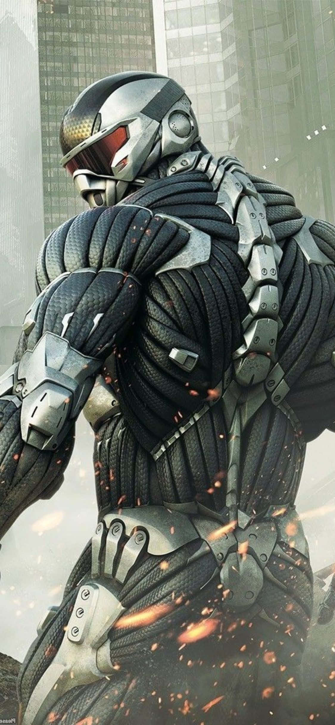 Verken Buitenaardse Wêrelde met die iPhone X en Crysis 3 Muurpapier