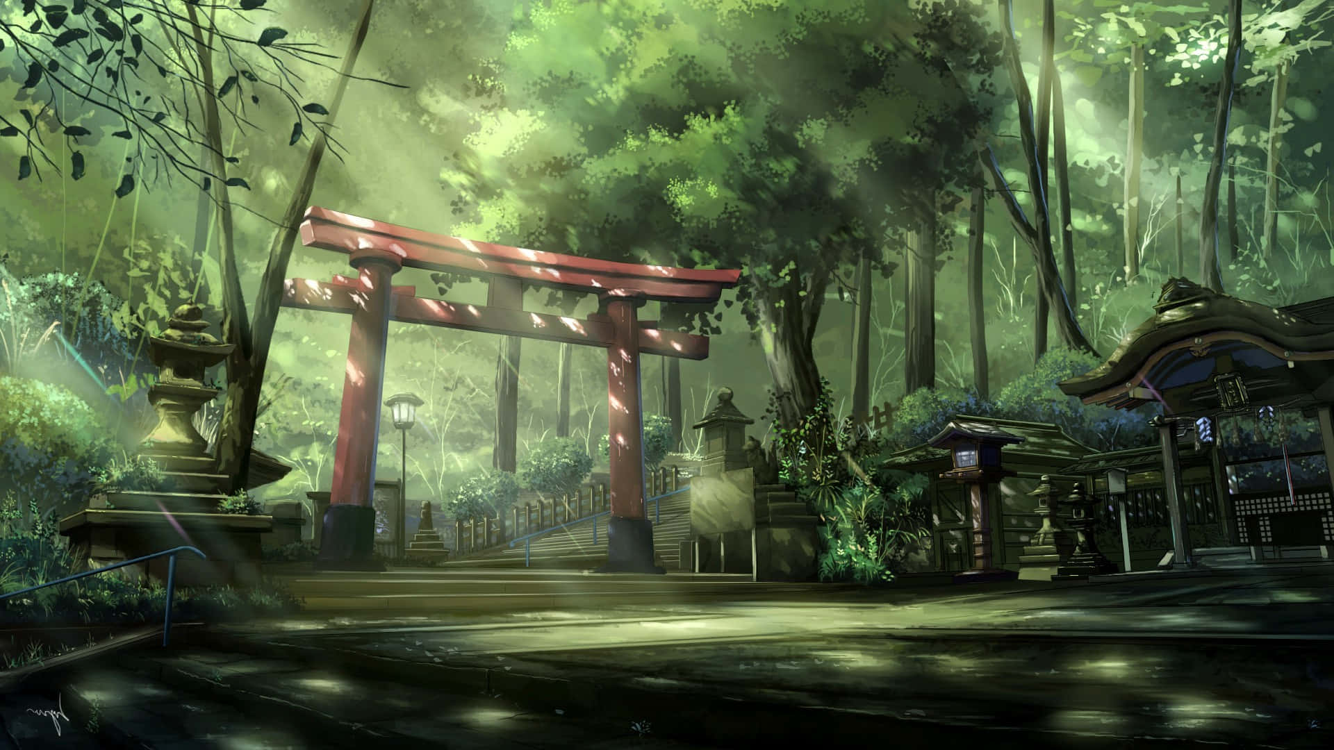 Verken die Anime-landskap van Oneindige Moontlikhede Muurpapier