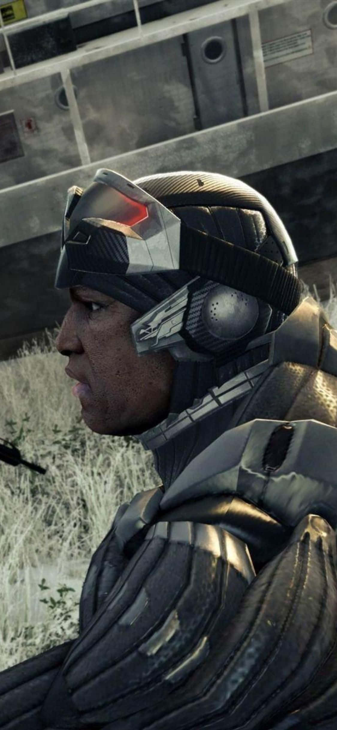 Verken die futuristiese wêreld van Crysis 3 op jou iPhone X! Muurpapier