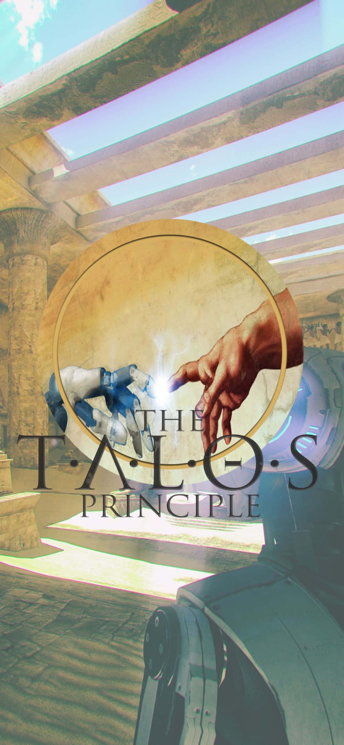 Verken die geheimenisse van The Talos Principle op iPhone Xs Muurpapier