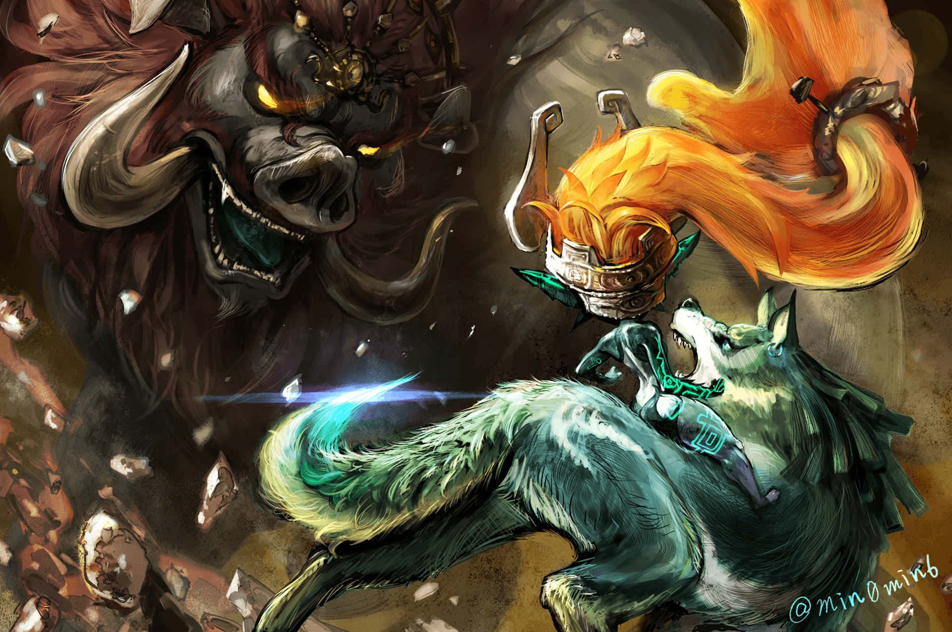 Verken die Gevaarlike Lande van Hyrule in die Legende van Zelda: Twilight Princess Muurpapier