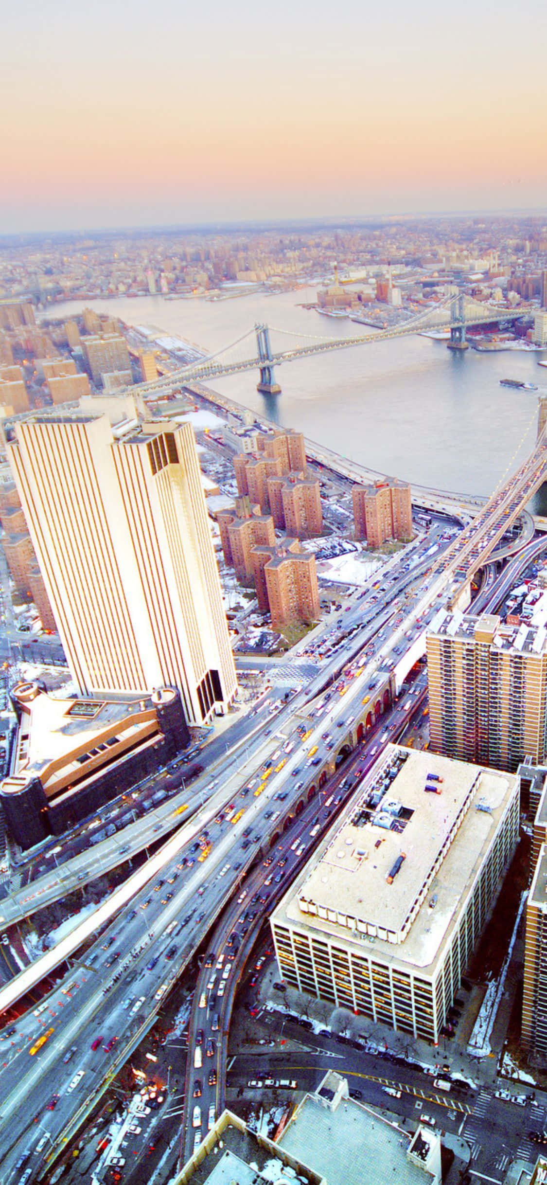 Verken die lewendige stad New York met die nuutste iPhone X Muurpapier