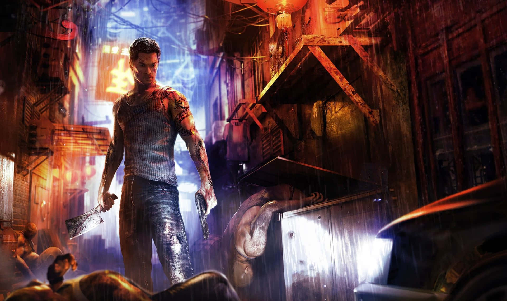 Verken die misdaadonderwêreld van Hongkong in Sleeping Dogs Muurpapier