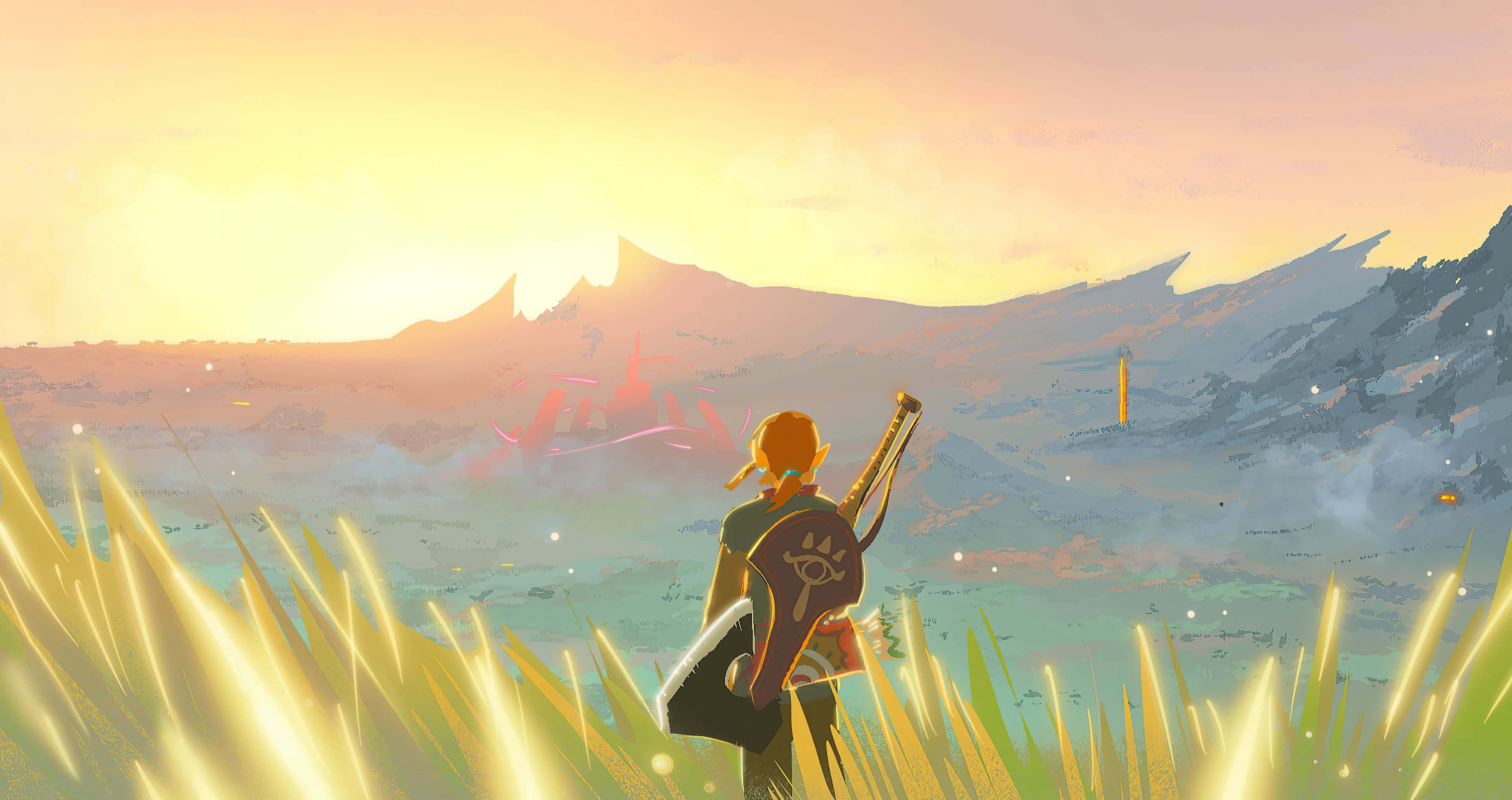Verken die mistieke wêreld van Hyrule in Legend Of Zelda Muurpapier