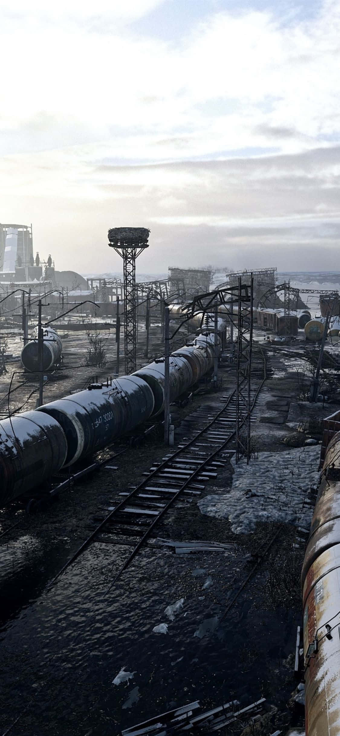 Verken die onbekende dieptes van Metro Exodus op iPhone X Muurpapier