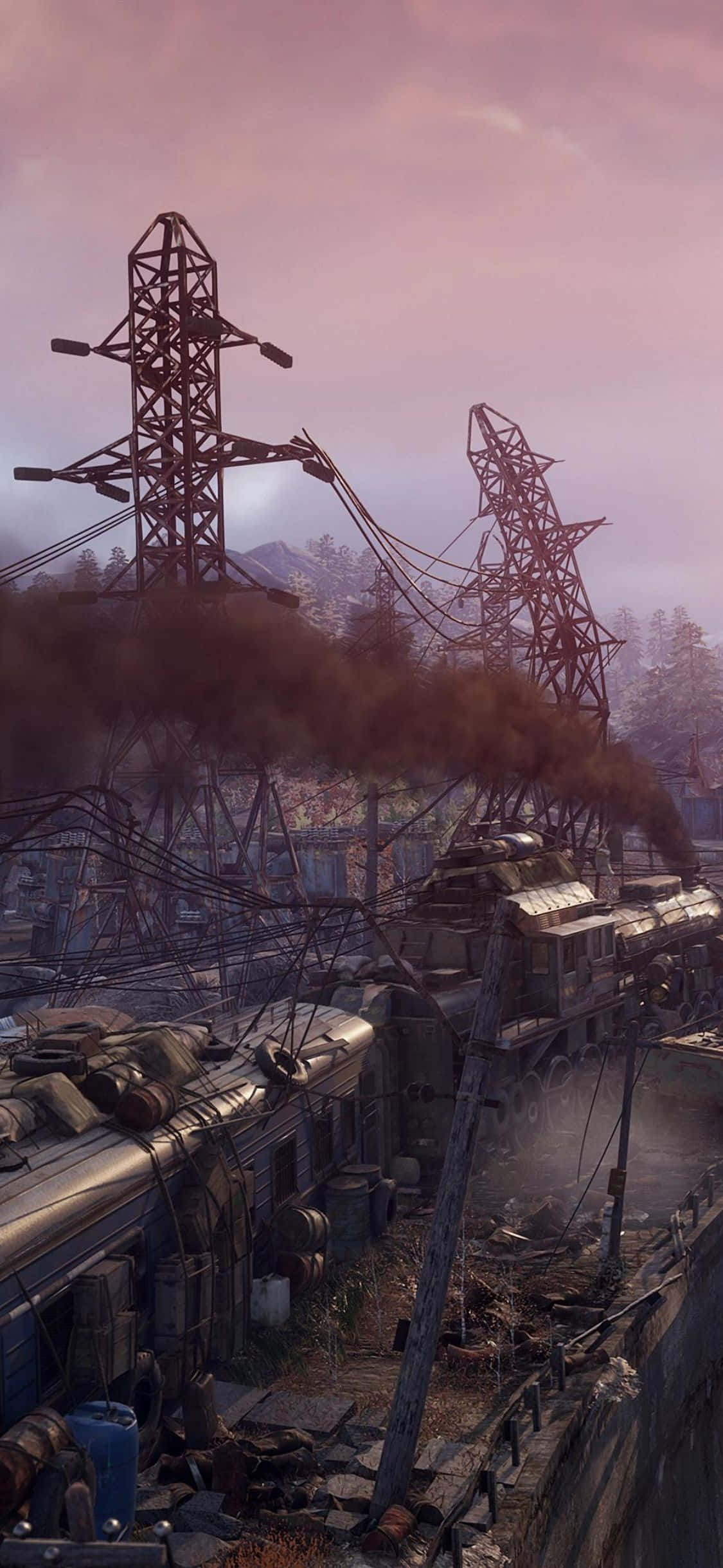 Verken die post-apokaliptiese woesteny van Metro Exodus op jou iPhone X Muurpapier