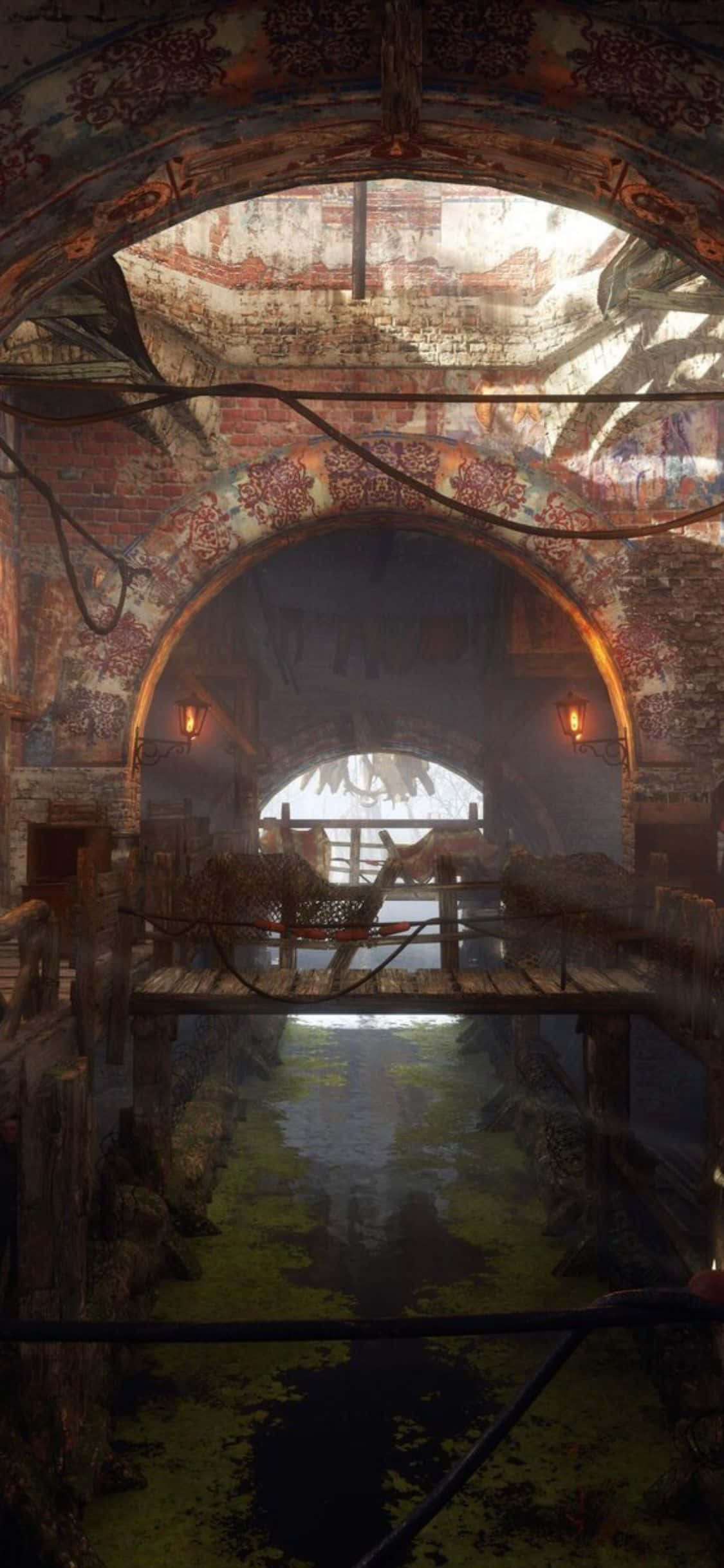 Verken die post-apokaliptiese wêreld in Metro Exodus met iPhone X Muurpapier