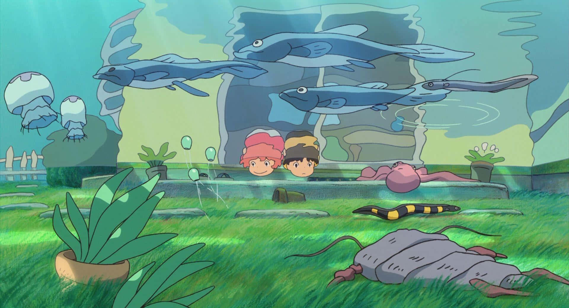 Verken die speelse wêreld van Aesthetic Ghibli! Muurpapier
