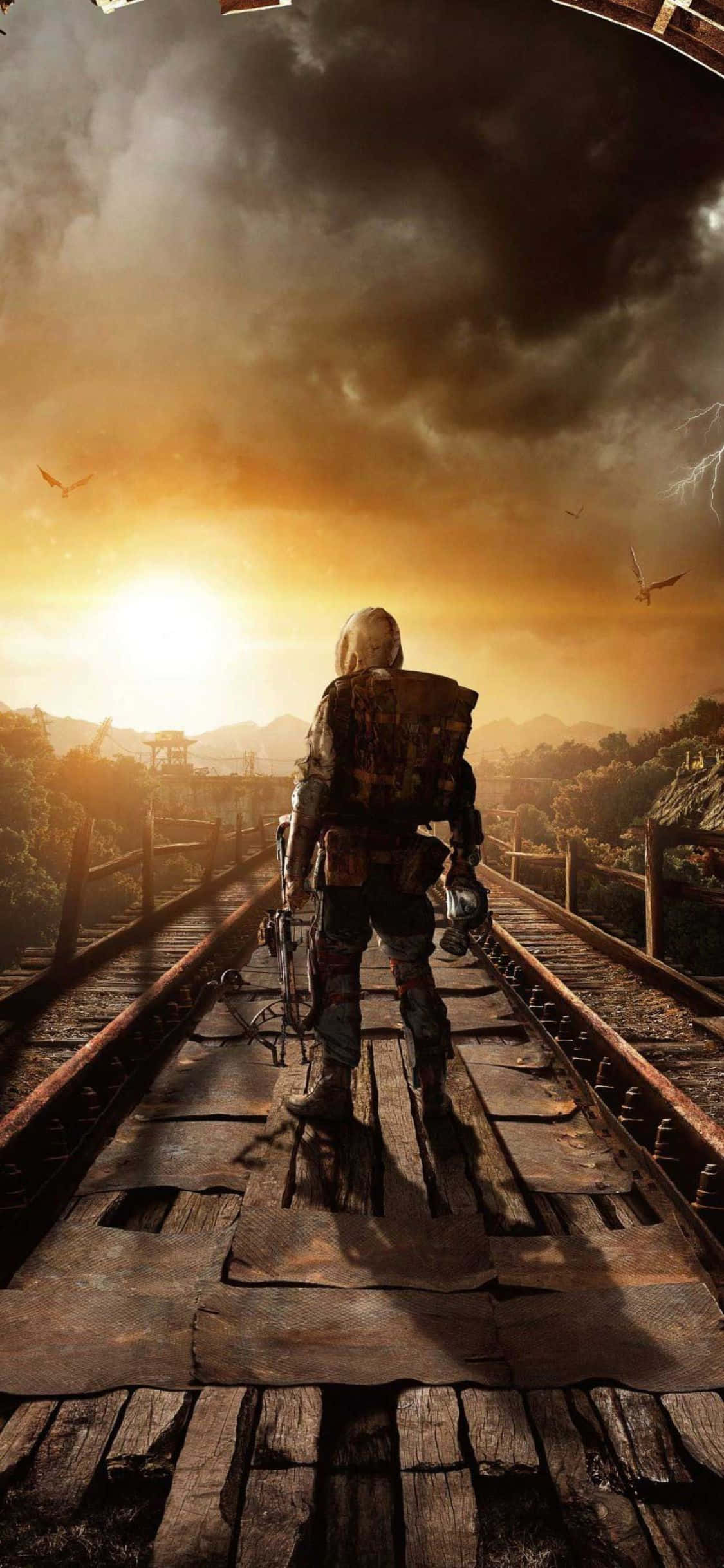 Verken die verlate strate van post-apokaliptiese Moskou met Metro Exodus Muurpapier