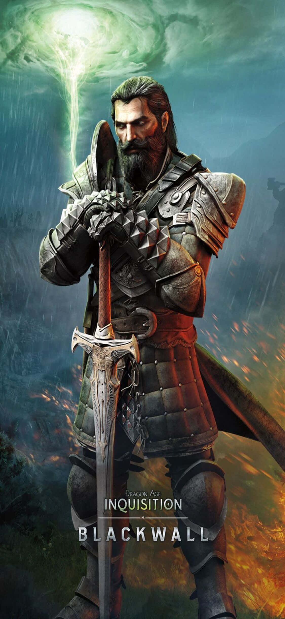 Verken die wêreld van Thedas met jou iPhone Xs en Dragon Age Inquisition Muurpapier