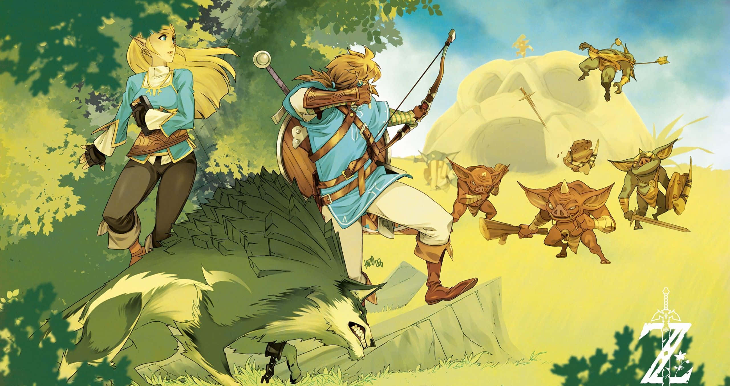 Verken die Wêreld van Legend of Zelda. Muurpapier