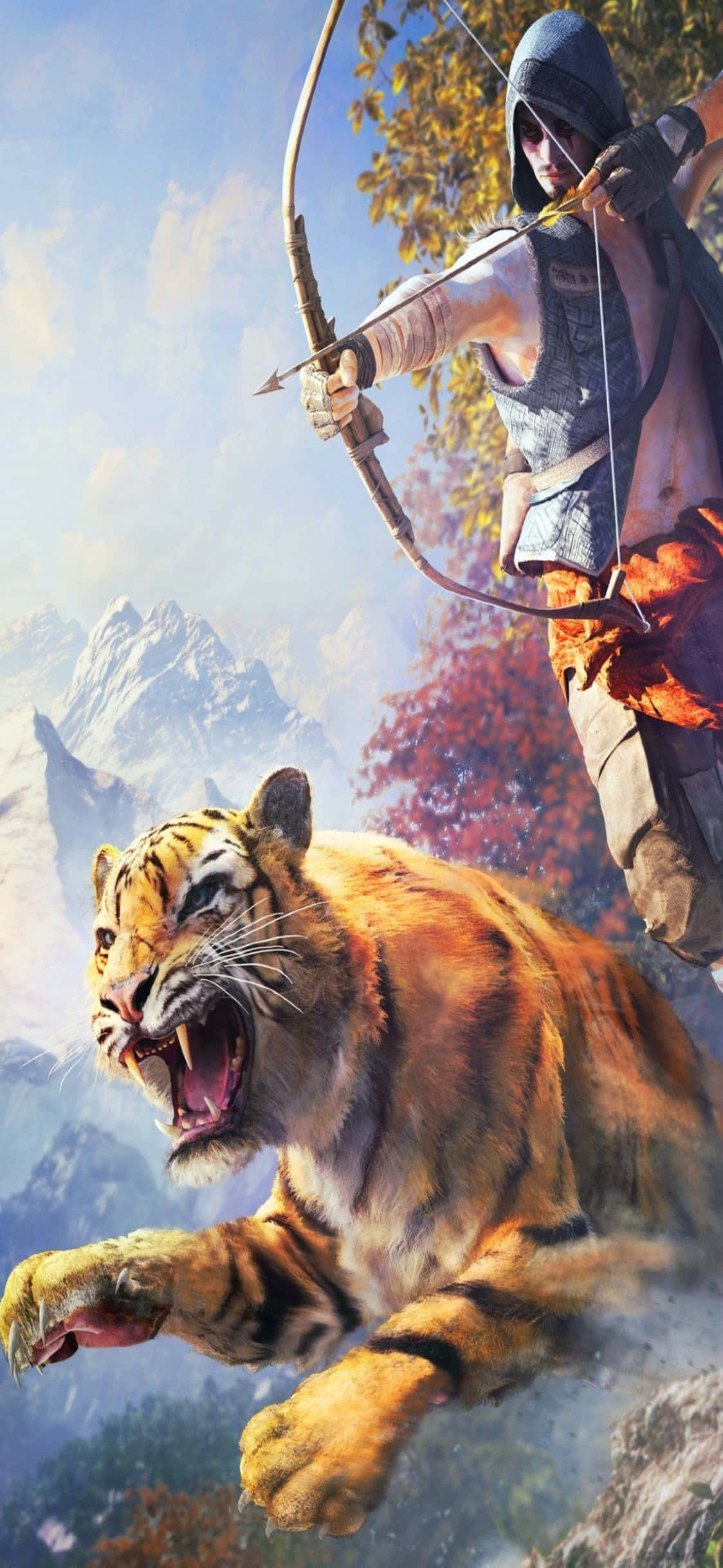 Verken die wêreld van Far Cry 3 op iPhone X Muurpapier