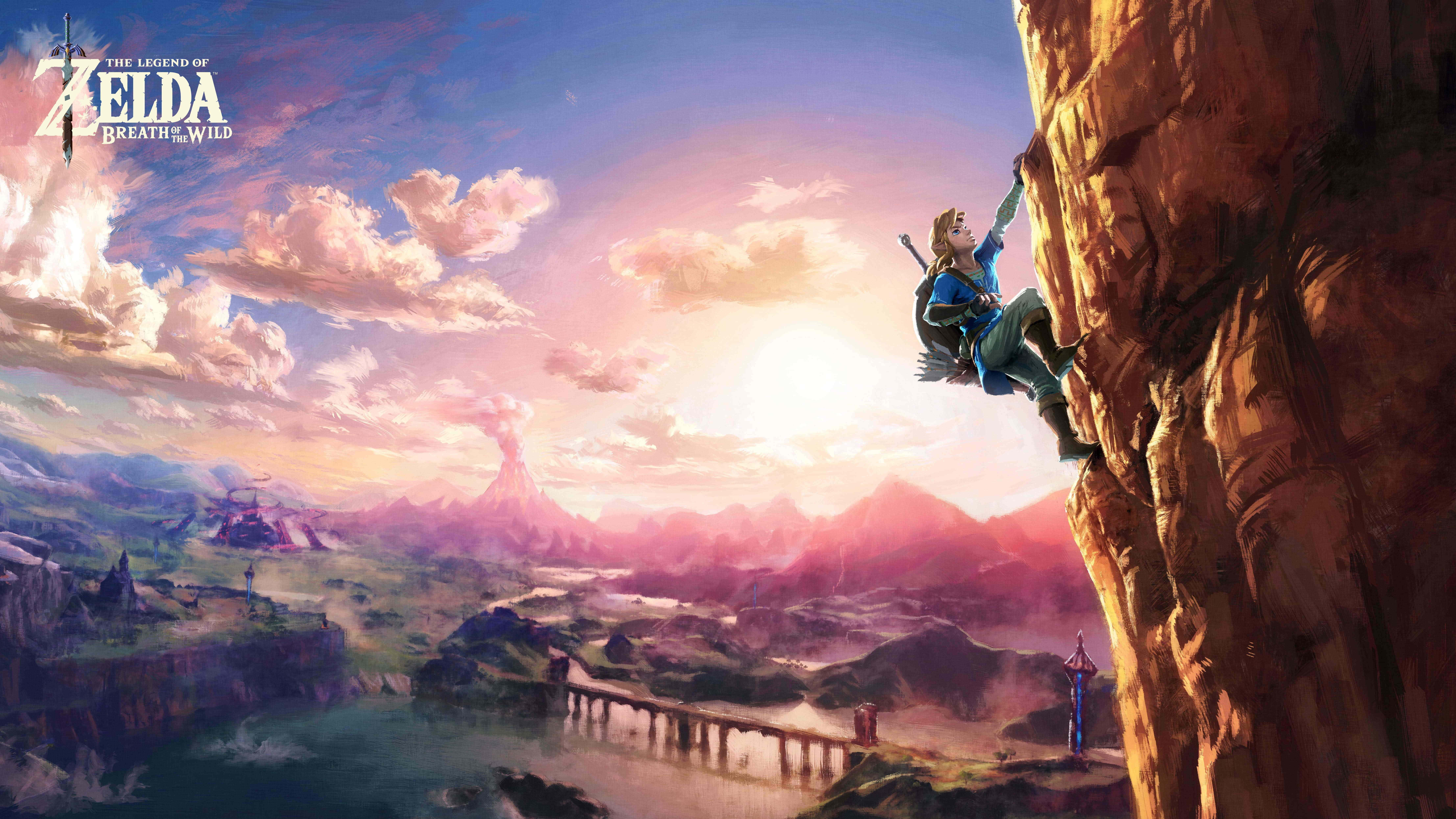 Verken die wêreld van Hyrule in die Legend Of Zelda Muurpapier