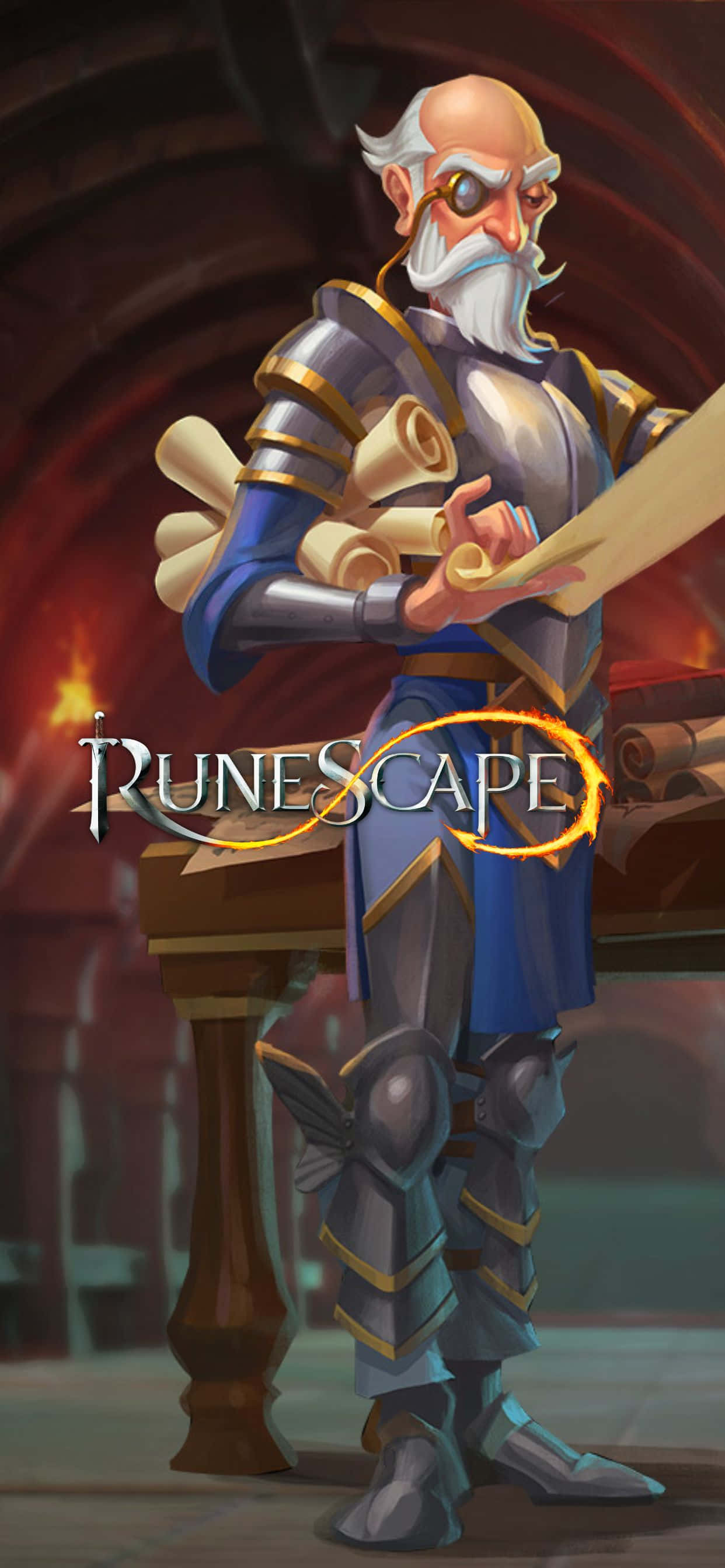Verken die Wêreld van Runescape met die iPhone Xs Max Muurpapier