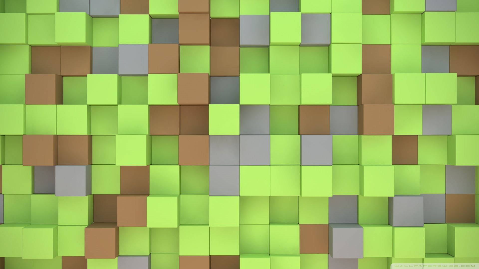 Verken en bou in 'n eindelose pixelwêreld. Muurpapier