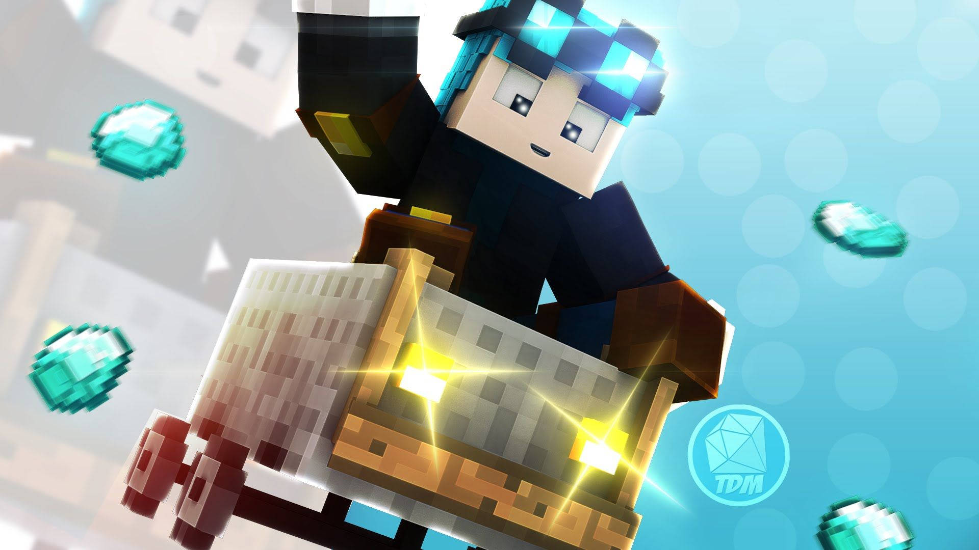 Minecraft Speedart Mynkar-agtergrond