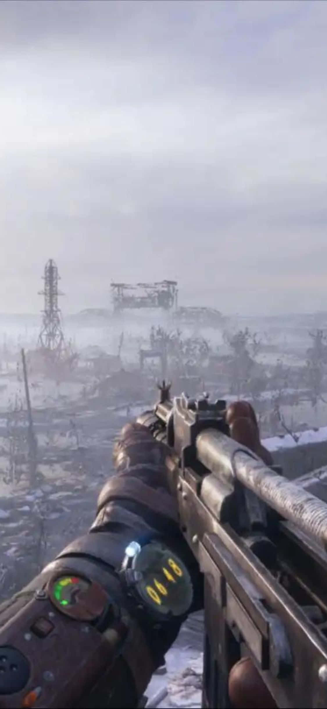 Verken 'n post-apokaliptiese wêreld op jou iPhone X met Metro Exodus. Muurpapier