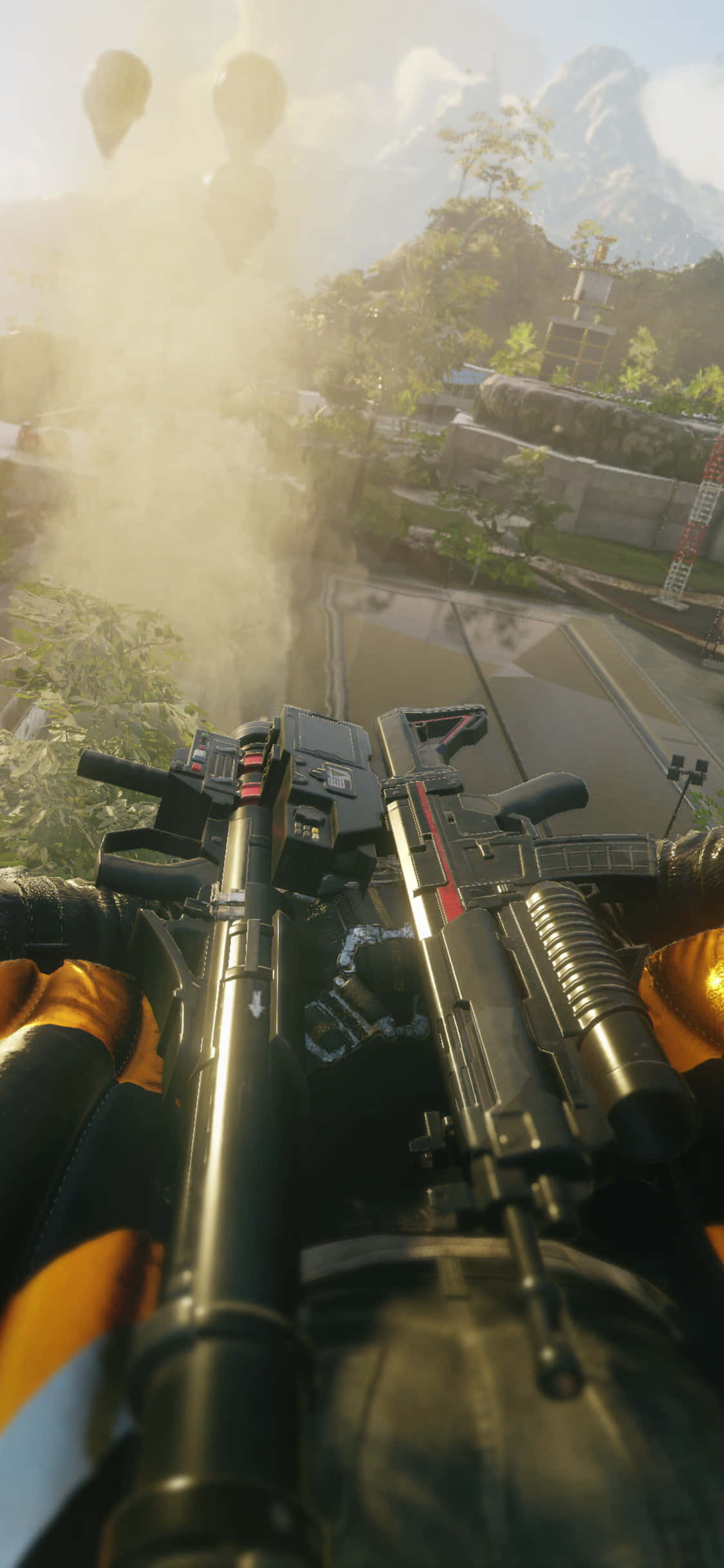 Verken 'n Wêreld van Onbeperkte Moontlikhede met iPhone X Just Cause 4 Muurpapier
