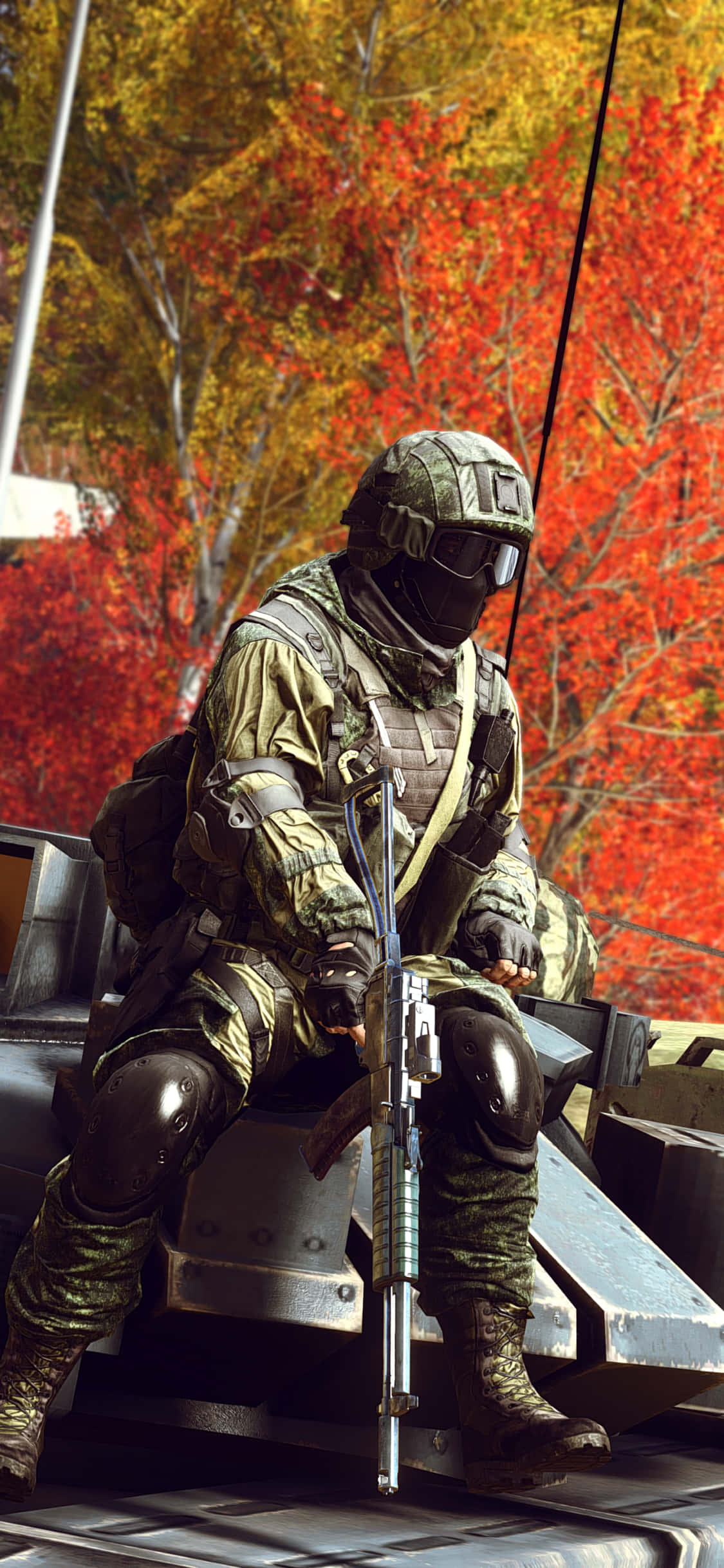 Verloor jouself in ononderbroke aksie met Battlefield 4 op jou iPhone X Muurpapier
