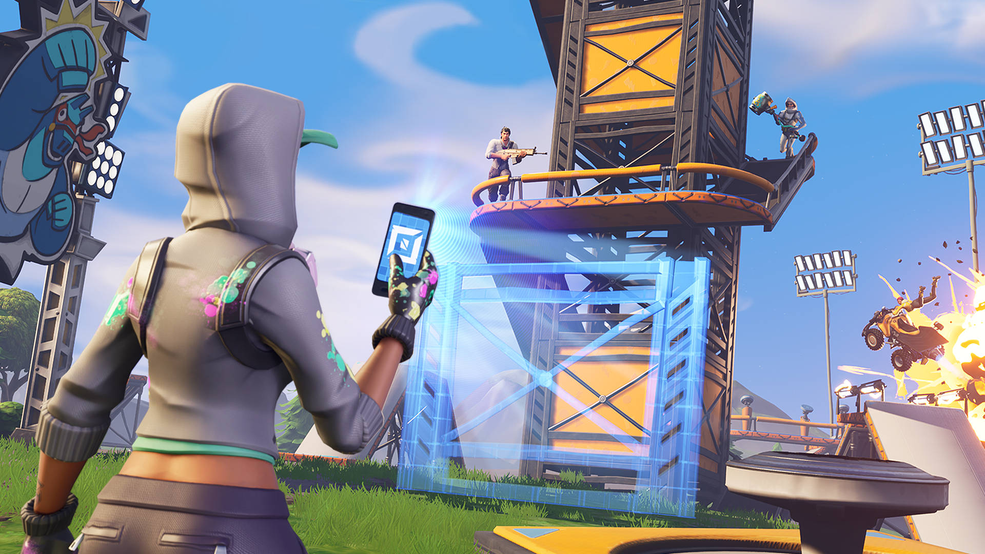 Verower die Battle Bus in "Fortnite" Muurpapier