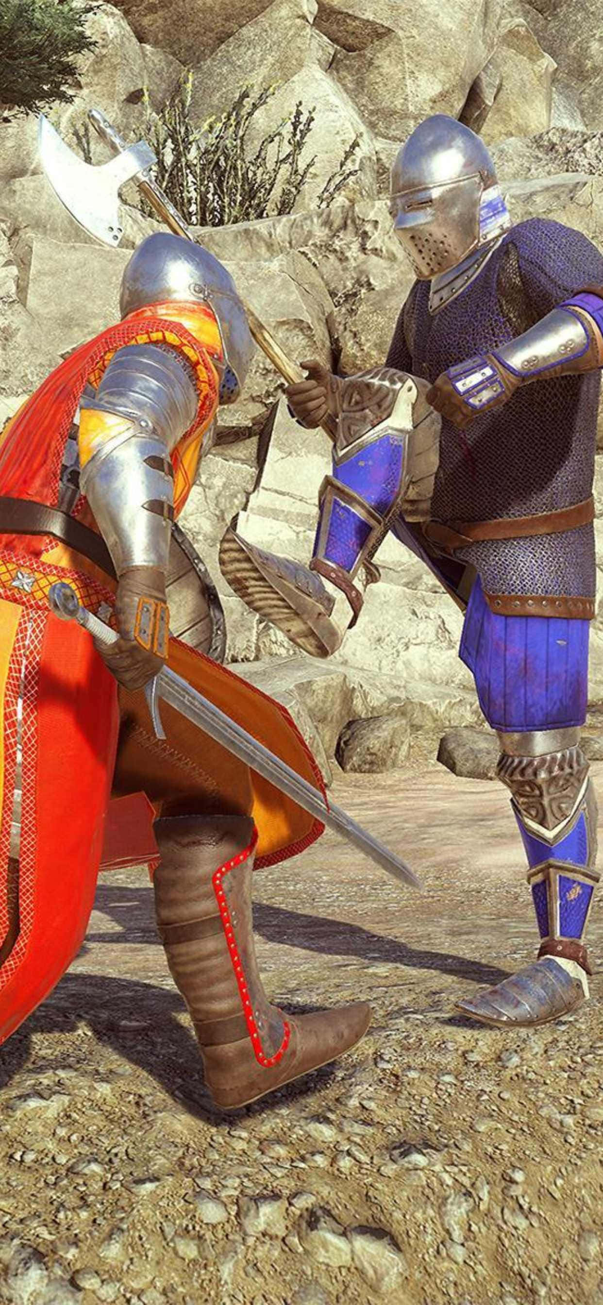 Verower die Koninkryk met die iPhone Xs Max Mordhau Muurpapier