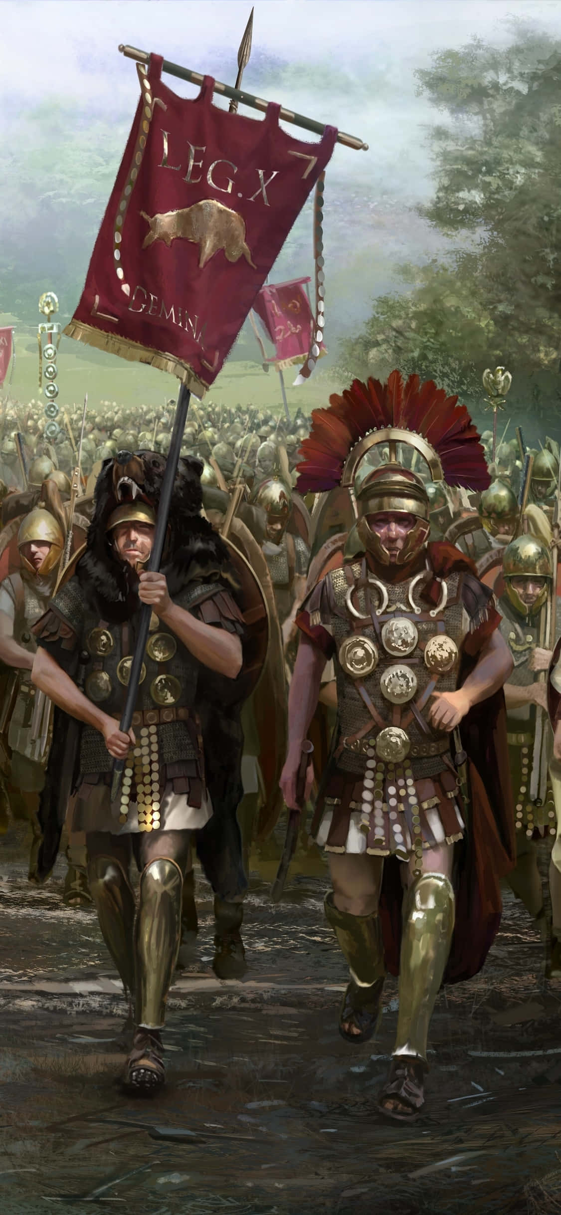 Verower die Romeinse Ryk met die iPhone Xs Total War Rome 2 Muurpapier