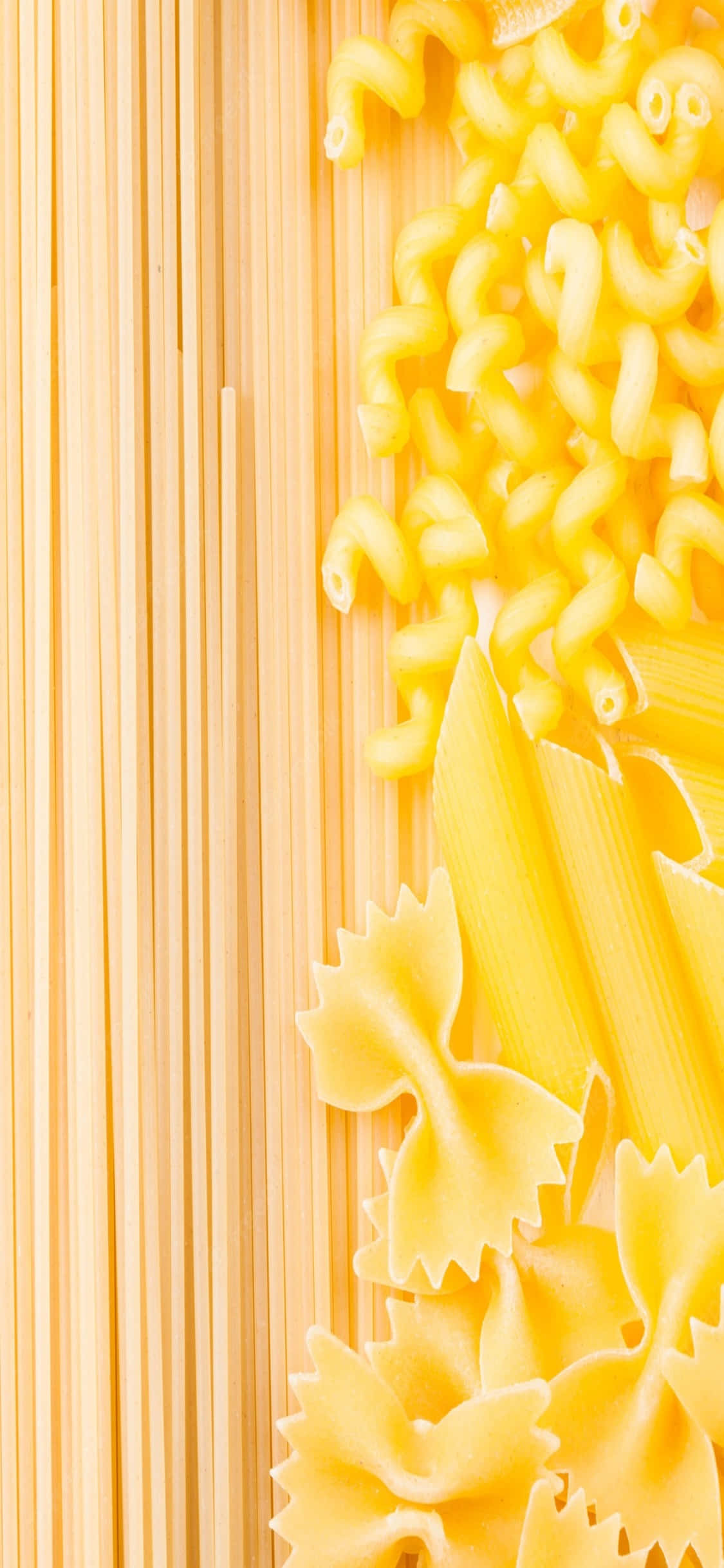 Verskillende soorte iPhone X-pasta-agtergrond Muurpapier