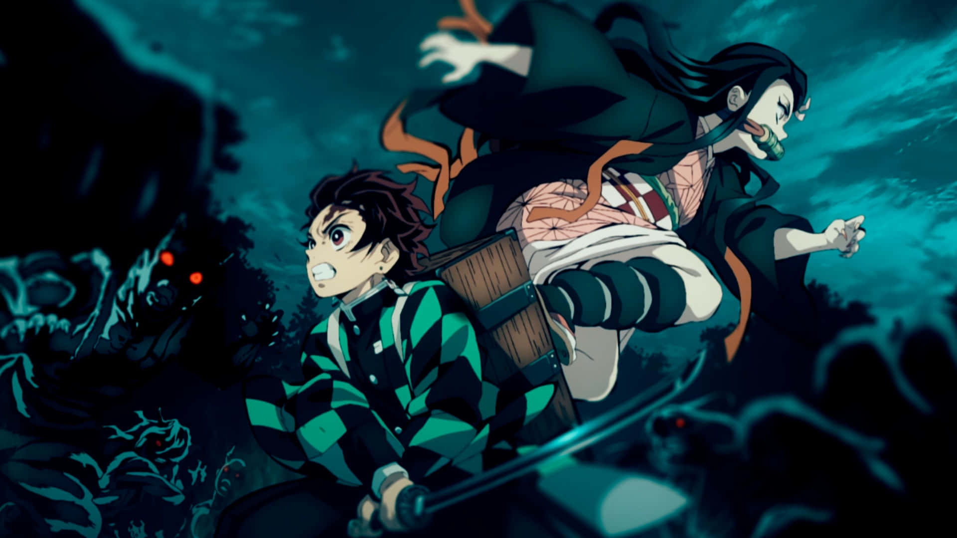 Demon Slayer 4K-agtergrond — Demon slayer 4K GIF Muurpapier