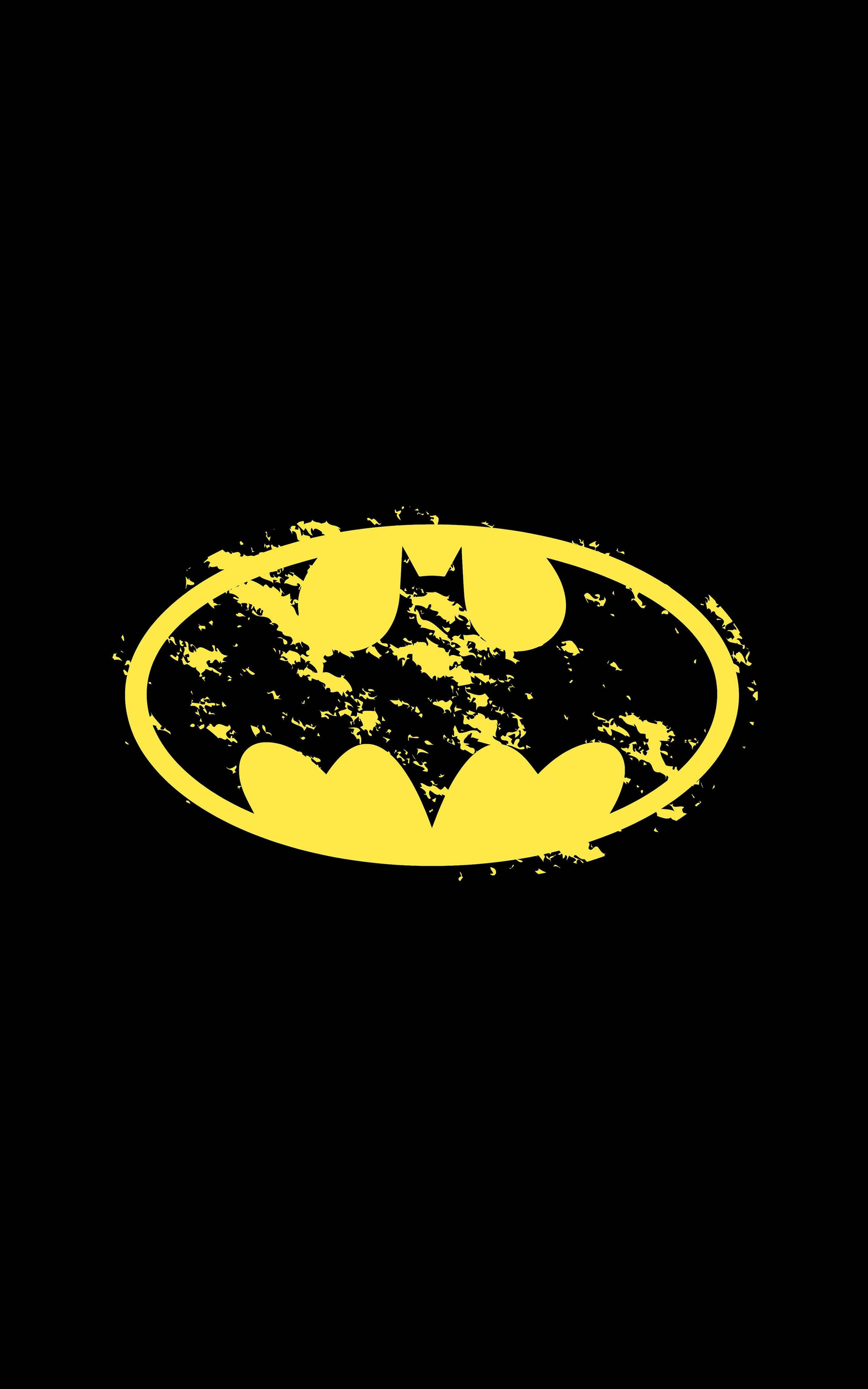 Verslete Geel Batman Logo iPhone Muurpapier