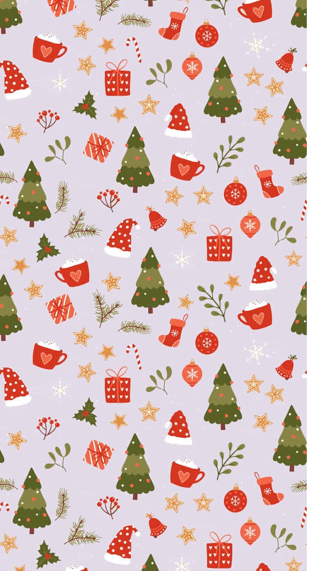 Versprei die vreugde van die feestyd met 'n feestelike Rooi Kersfees! Muurpapier